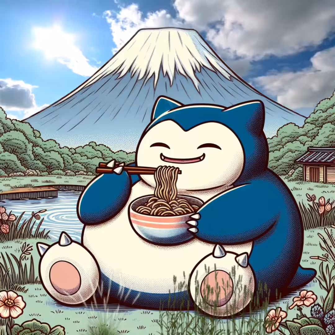 Ukiyo Pokeprints: Snorlax Snack
