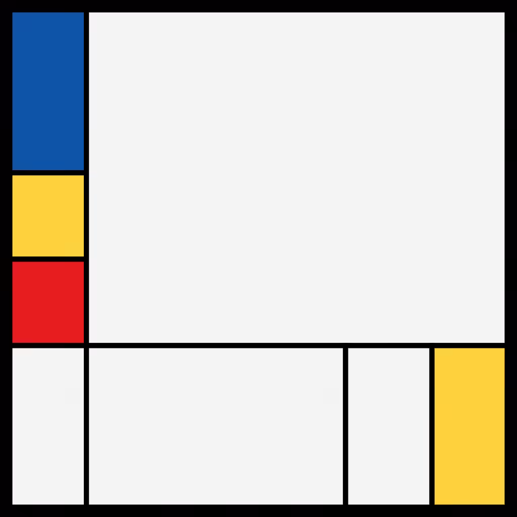 Composition A in Red, Blue, and Yellow