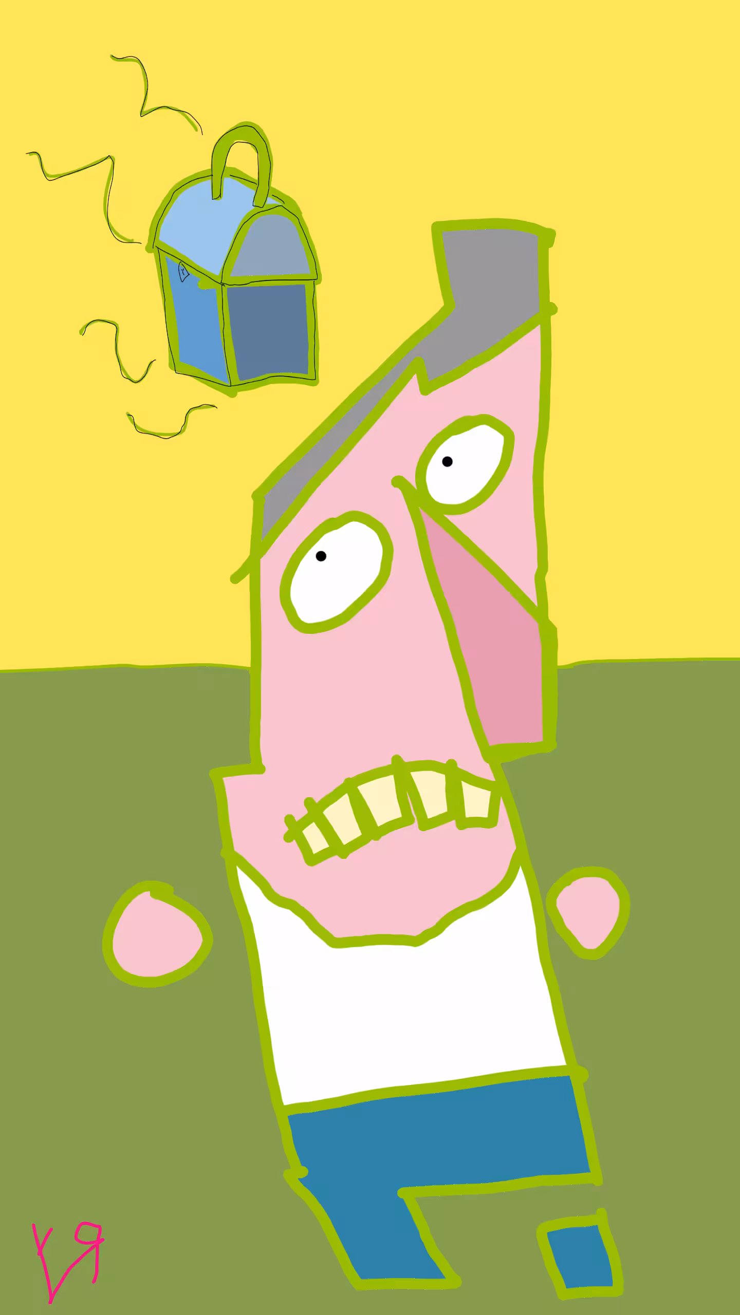 Post-Apocalypse ARTZ: "Floating Lunchbox Followed Him Home" by Richard F. Yates (Holy Fool)