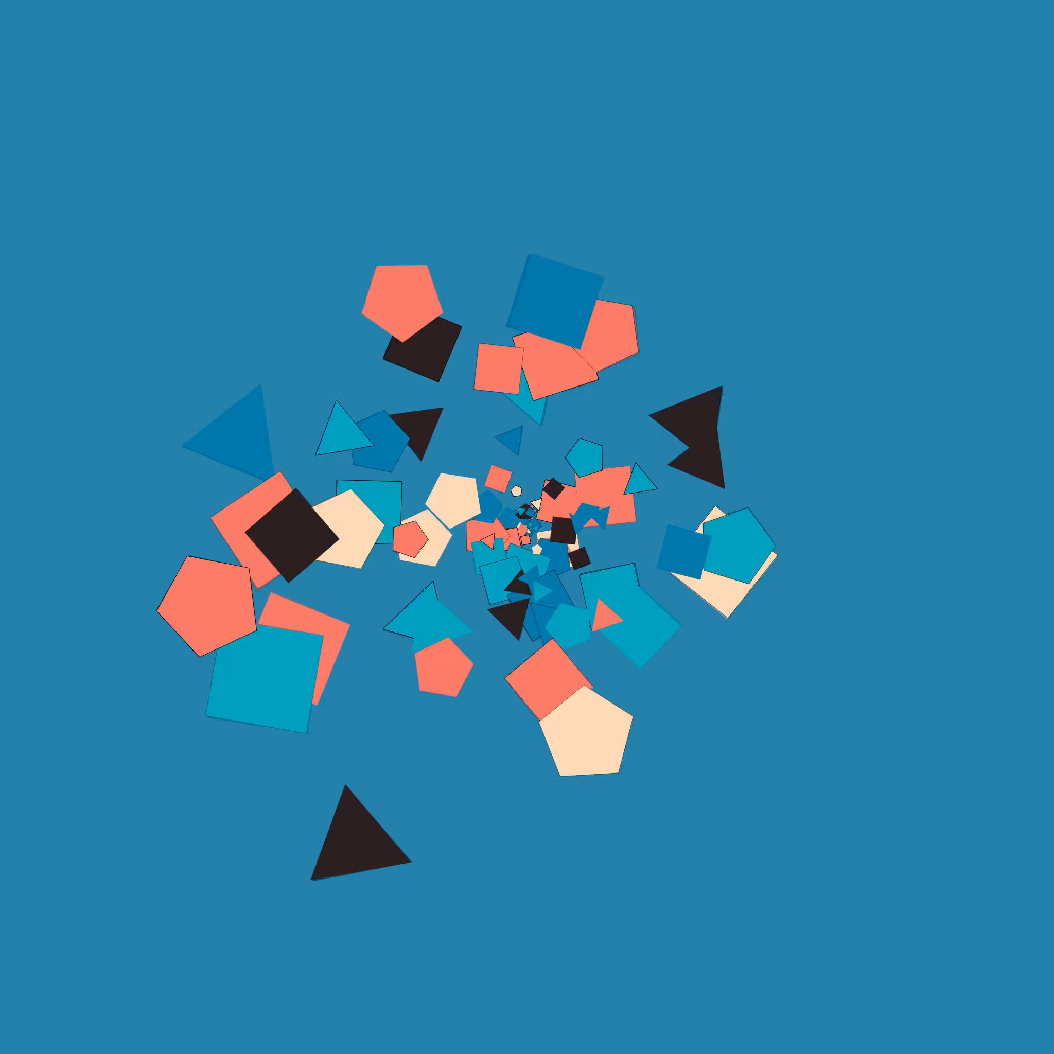 Chaotic Colored Shapes #6
