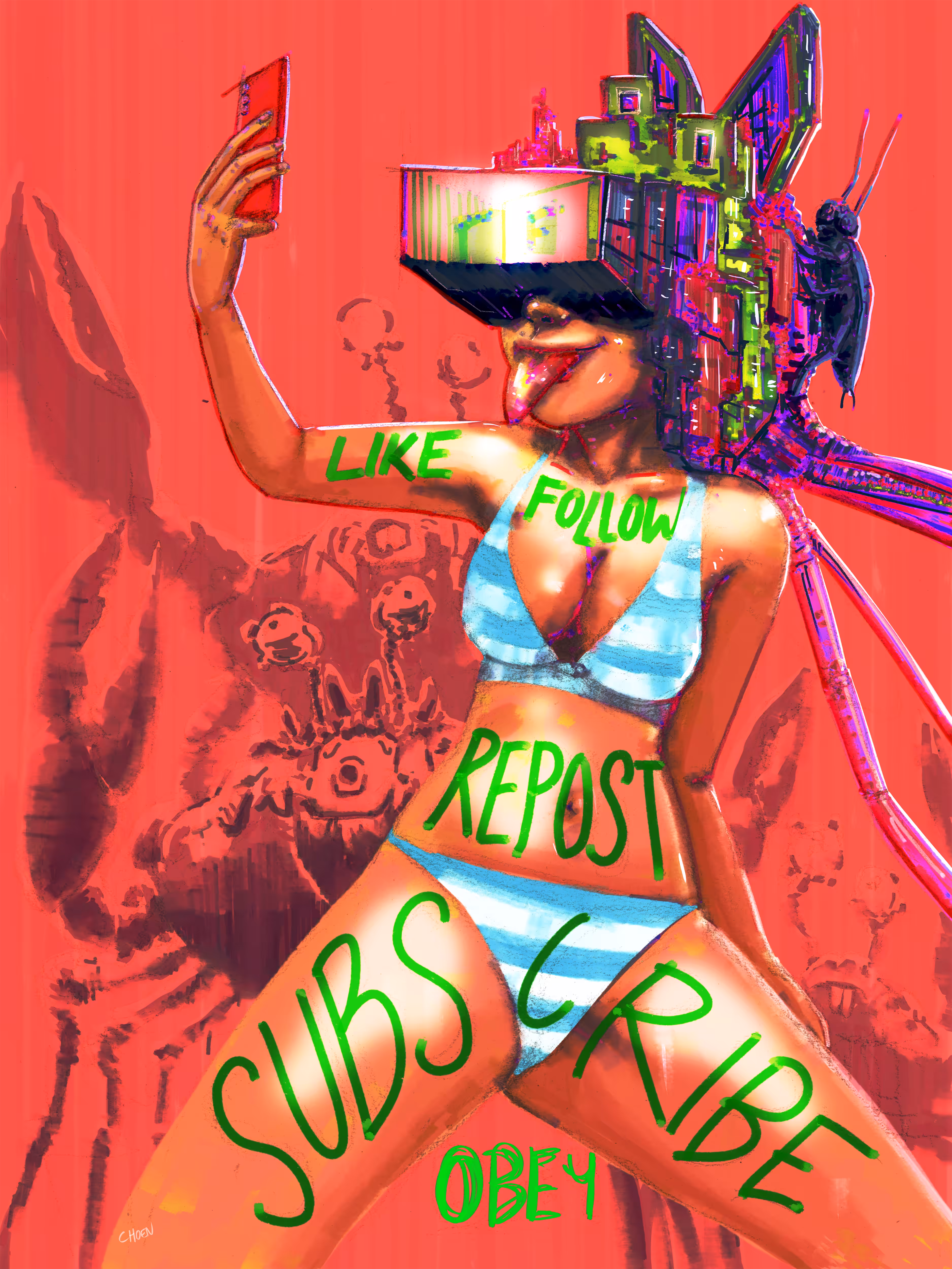 Like. Follow. Repost. Subscribe. OBEY.