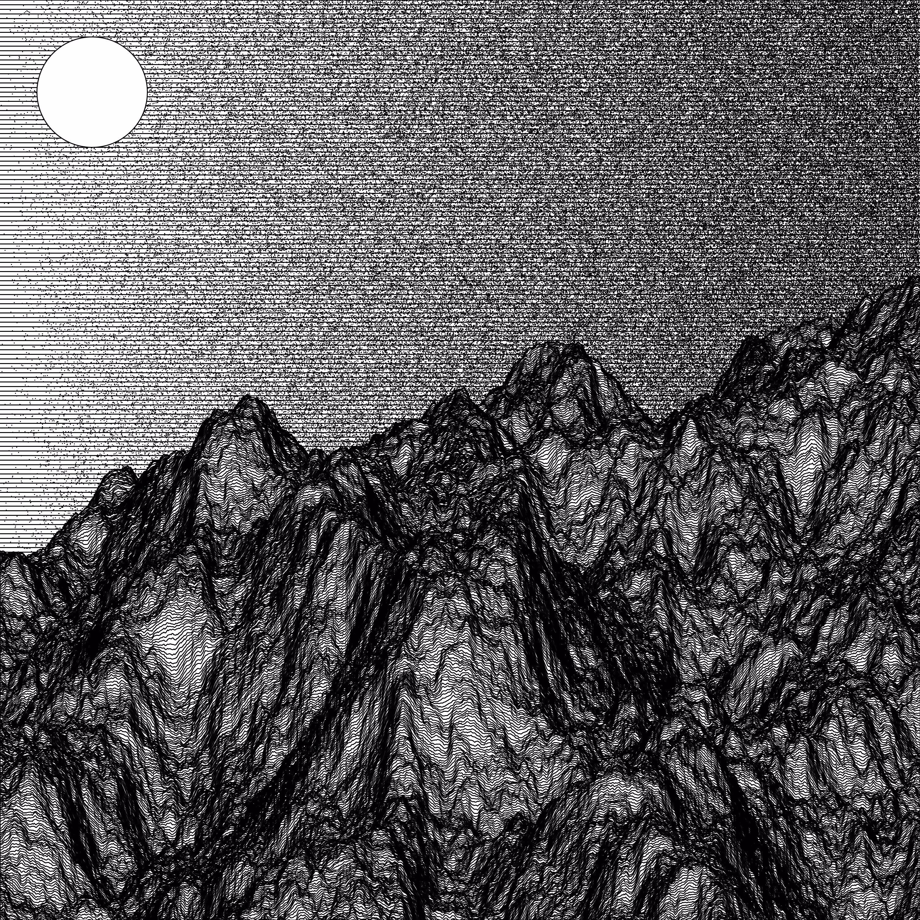 The onset of day and night in generative mountains
