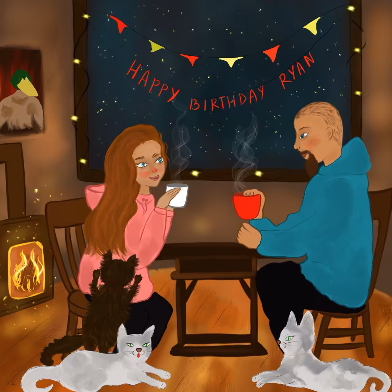 Alla, Ryan and cats