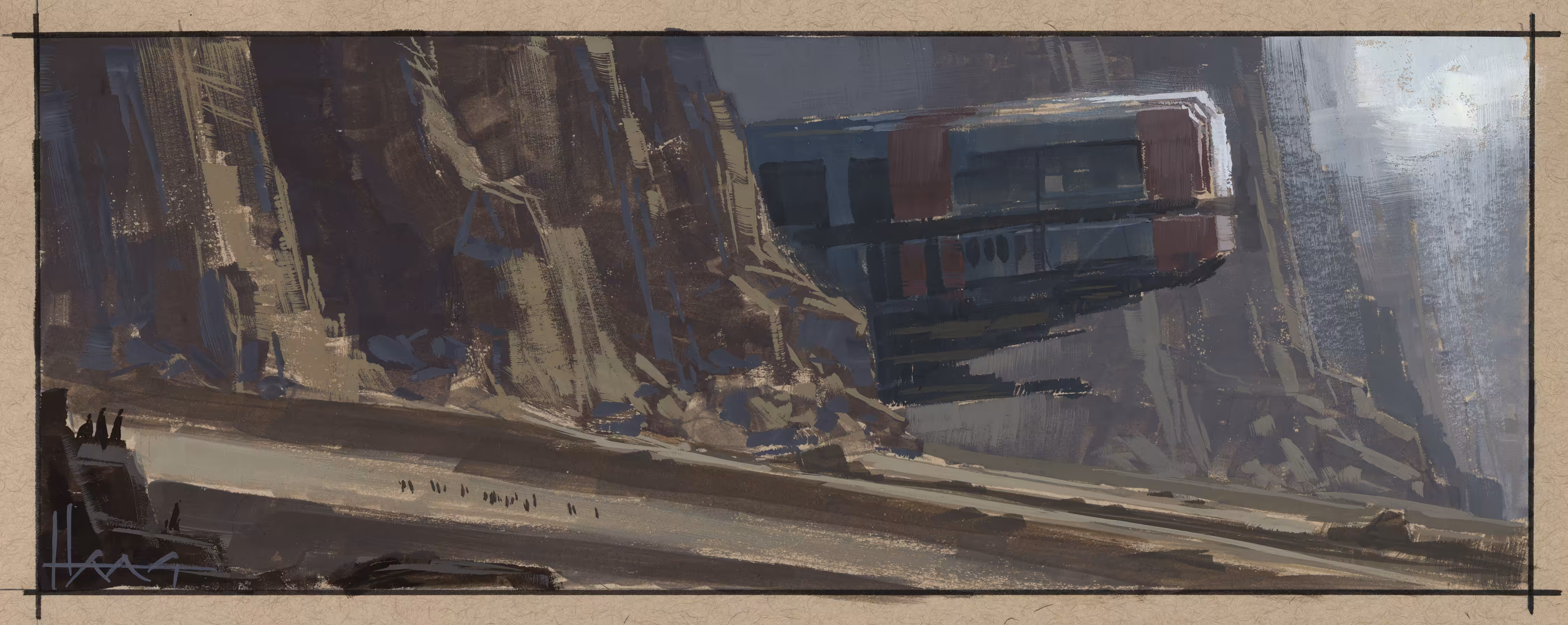 'Kunzum La' Gouache Sketch
