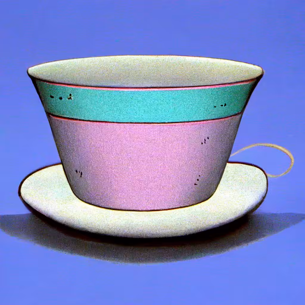 lavender colored teacup 