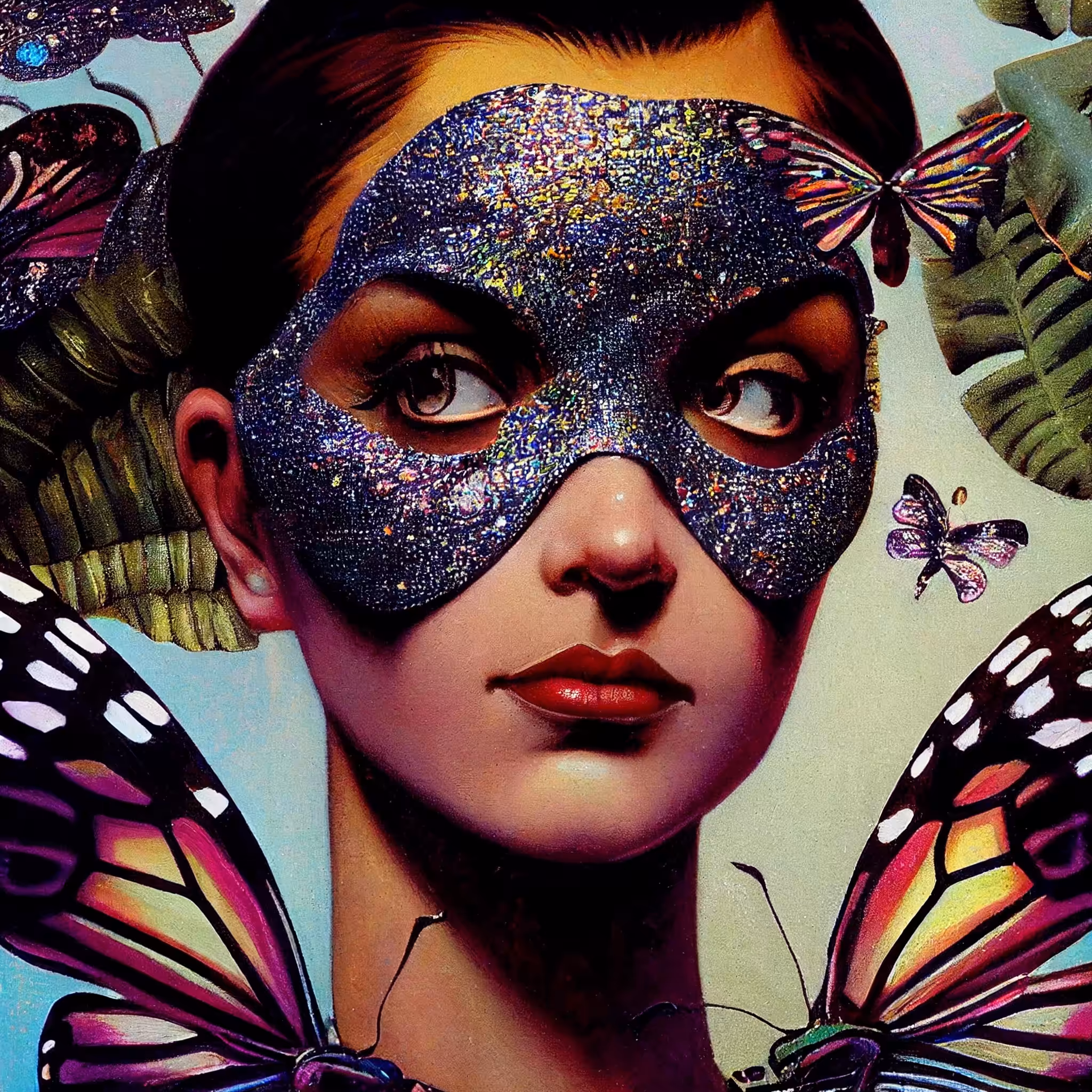 Masquerade in a Butterfly Garden