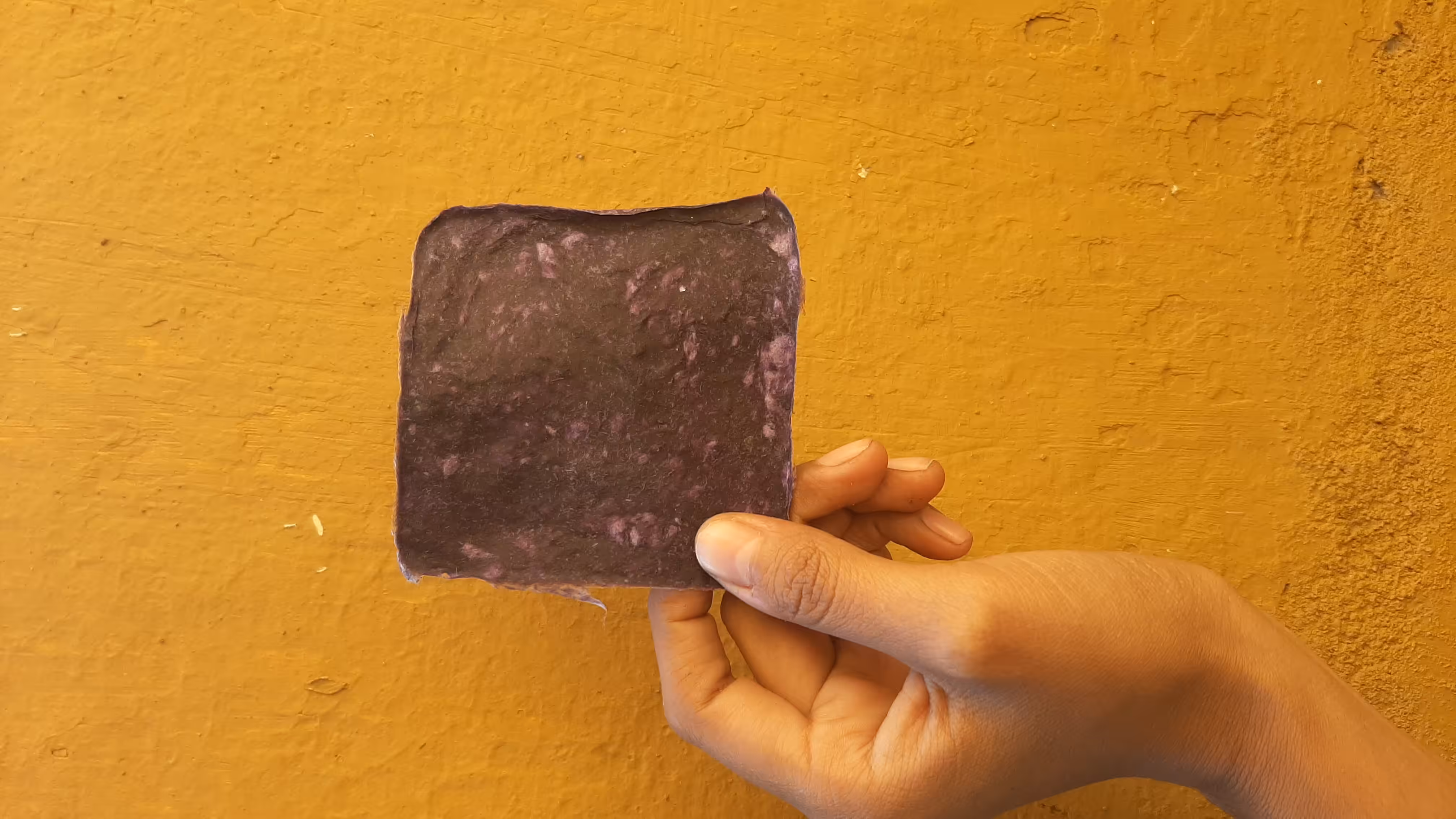 Square shape, held by my hand