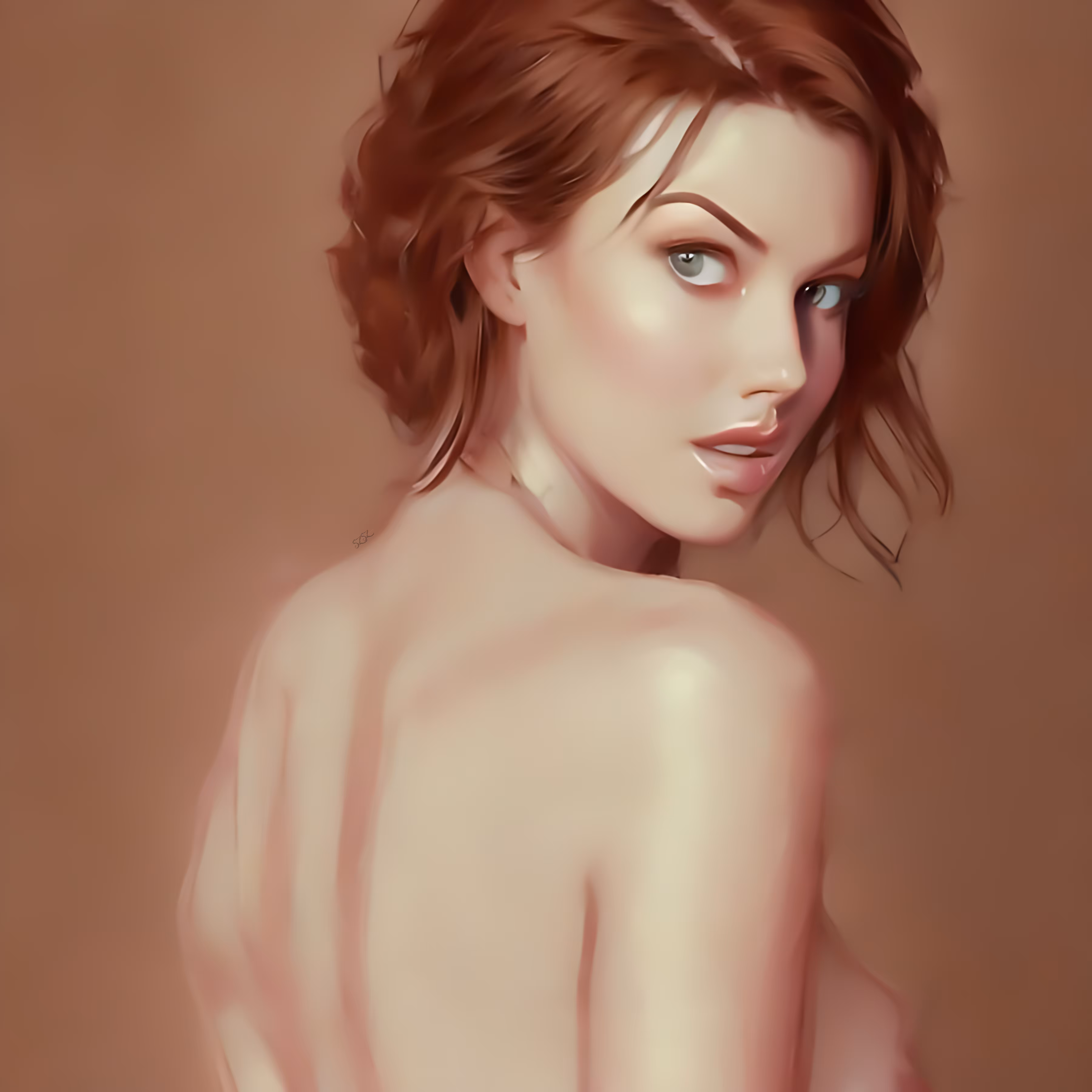 the beautiful brunette seductive beauty