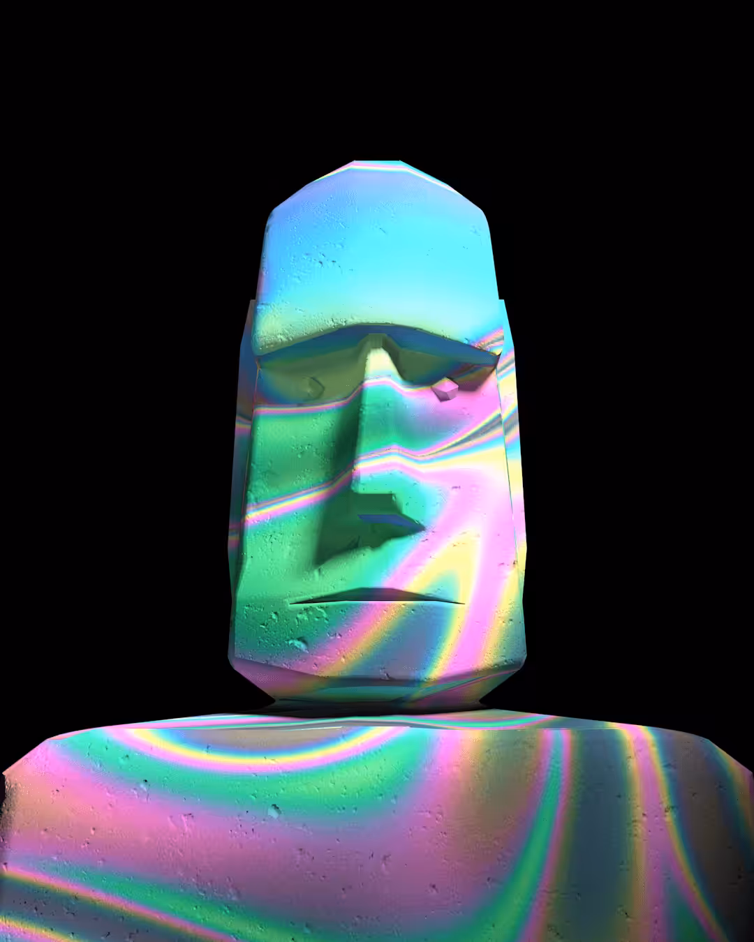 IRIDESCENT MOAI [#010]