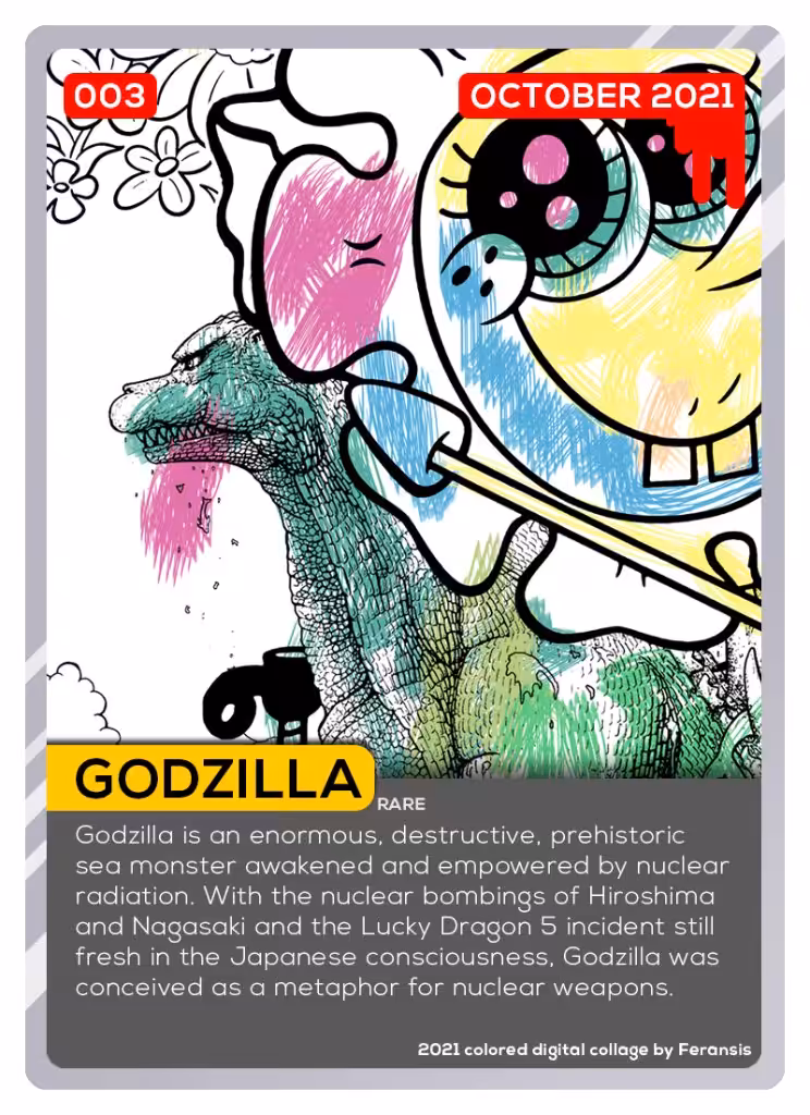 no. 003 - GODZILLA (RARE)