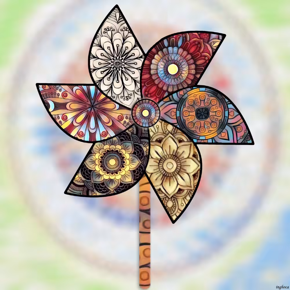 pinwheel 1 collab with art_on_web3 crayon mandala