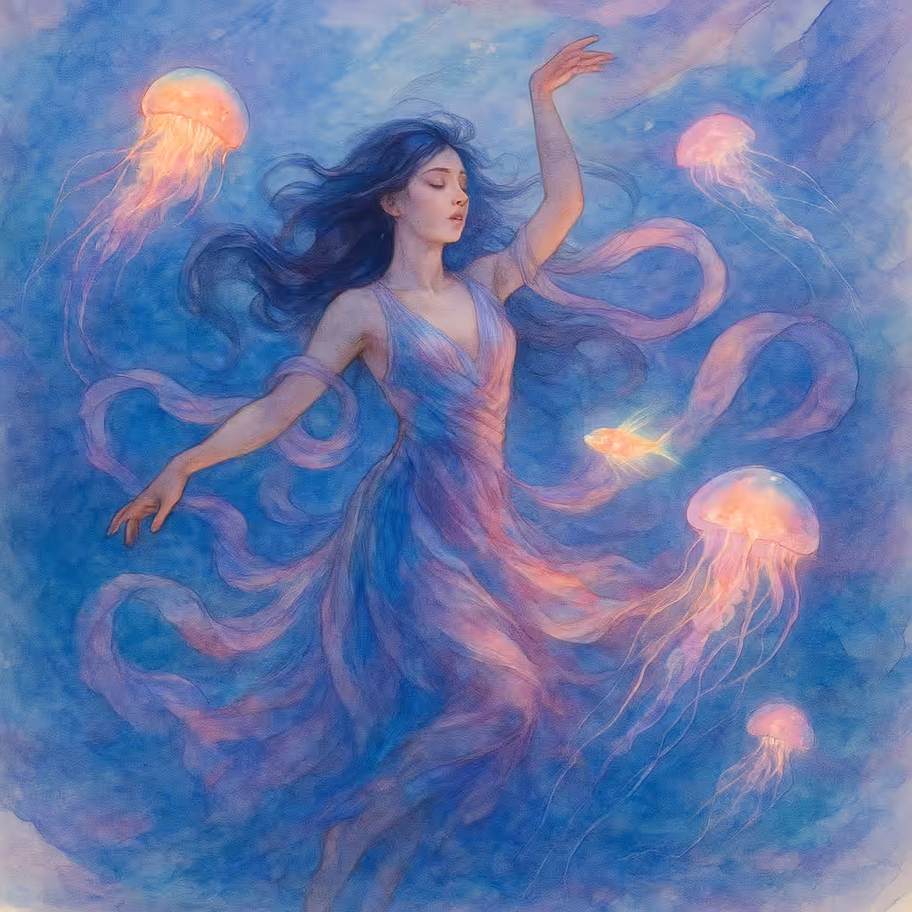 Lightburst Dancer with Sea Spirits