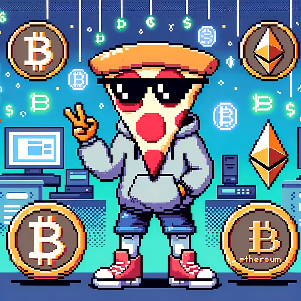 Pizza Pixel Art: Crypto-bro Pizza
