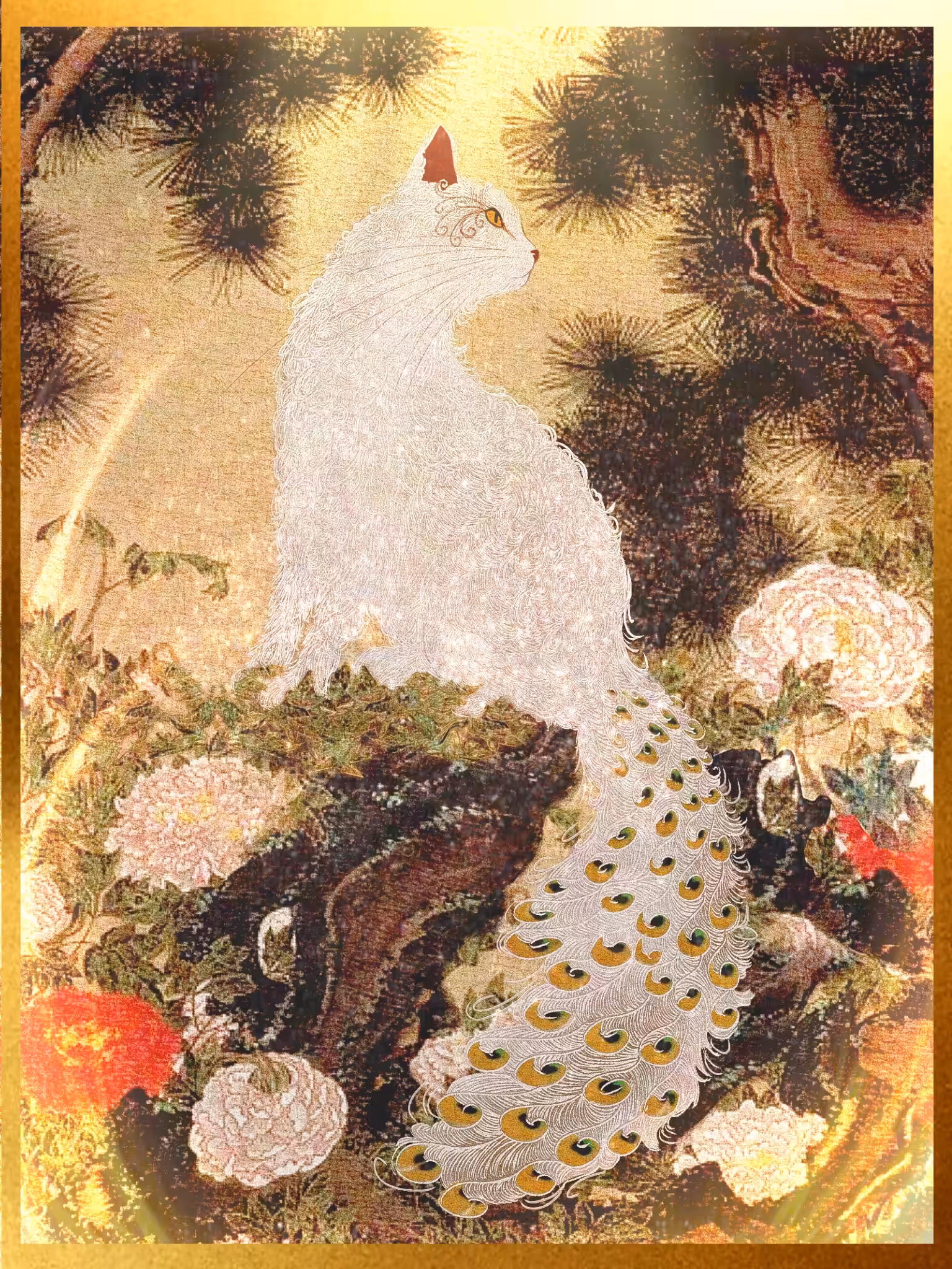 A peacock that became a cat