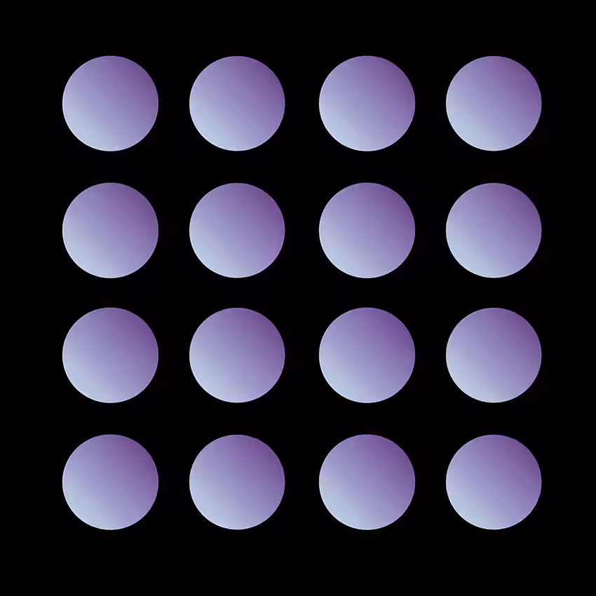 Twelve Purple Circles