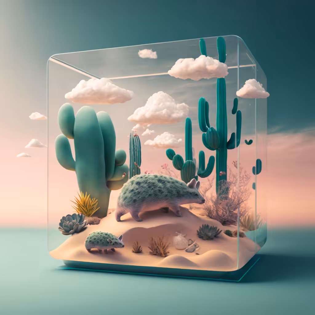 Cacti in the aquarium