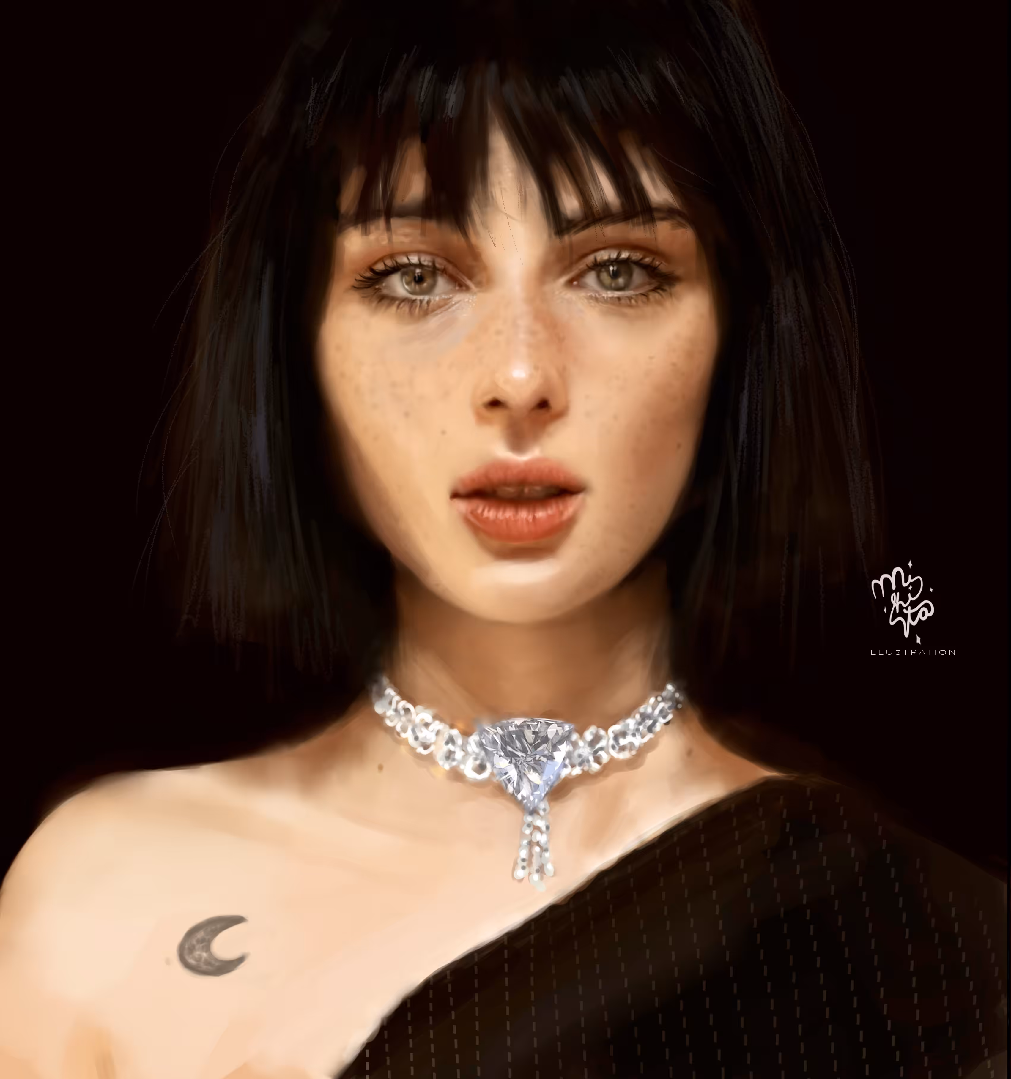Alice Pagani. Digital painting by Mikita