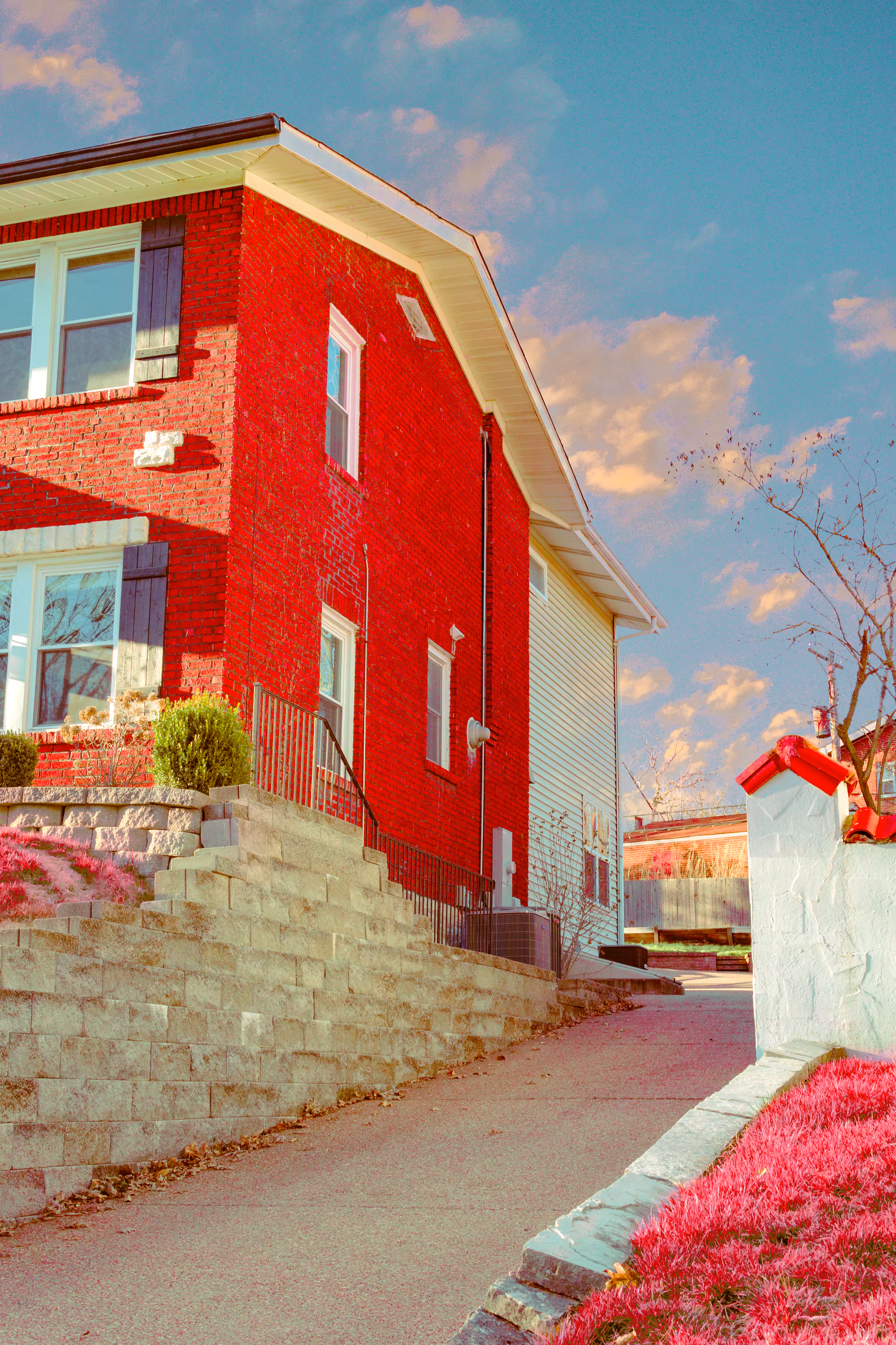 bricks in crimson