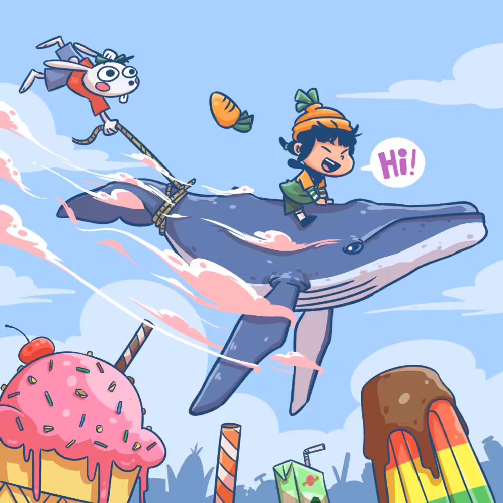 My Friendly Flying Humpback Whale