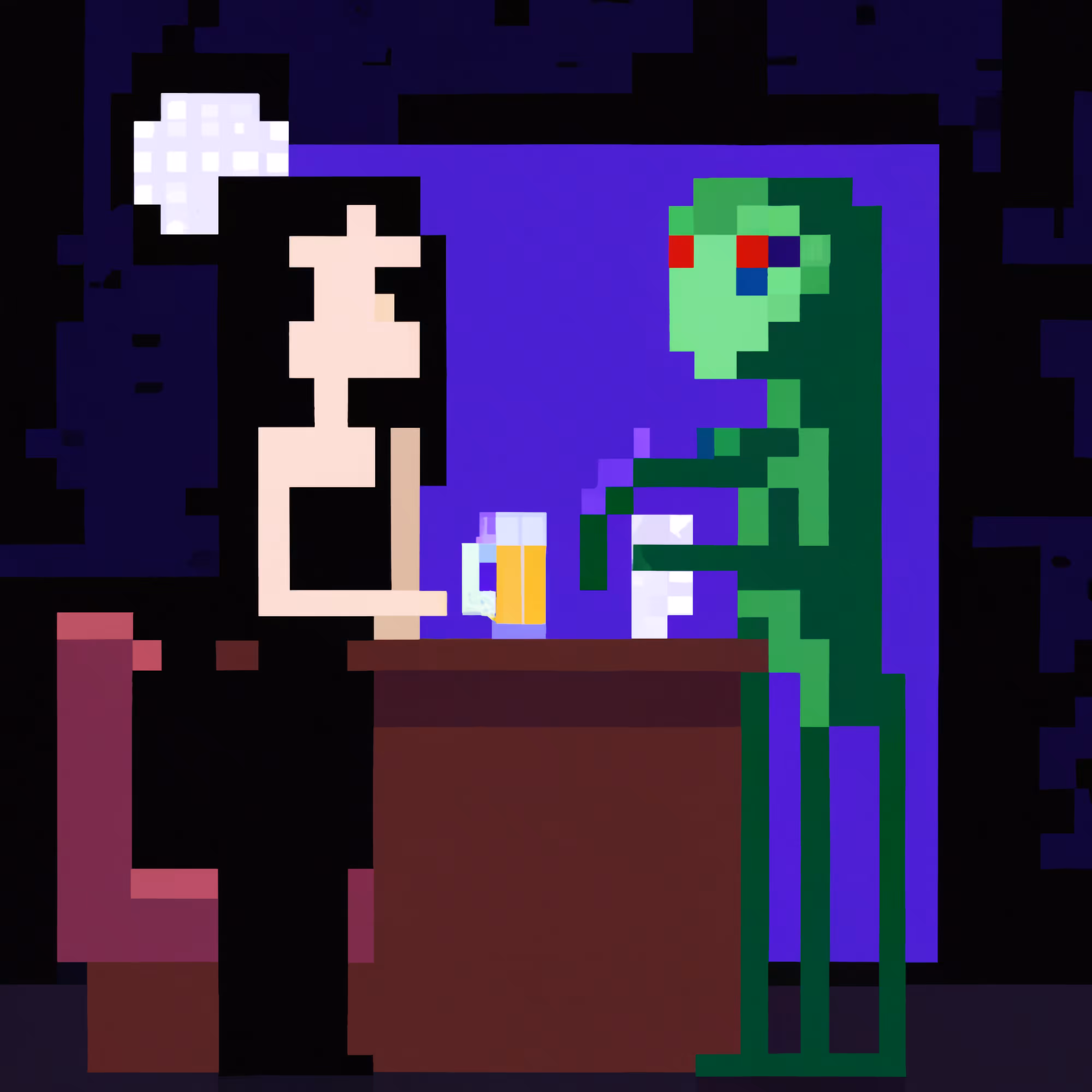 Mona Lisa Meets an Alien in a Bar #26