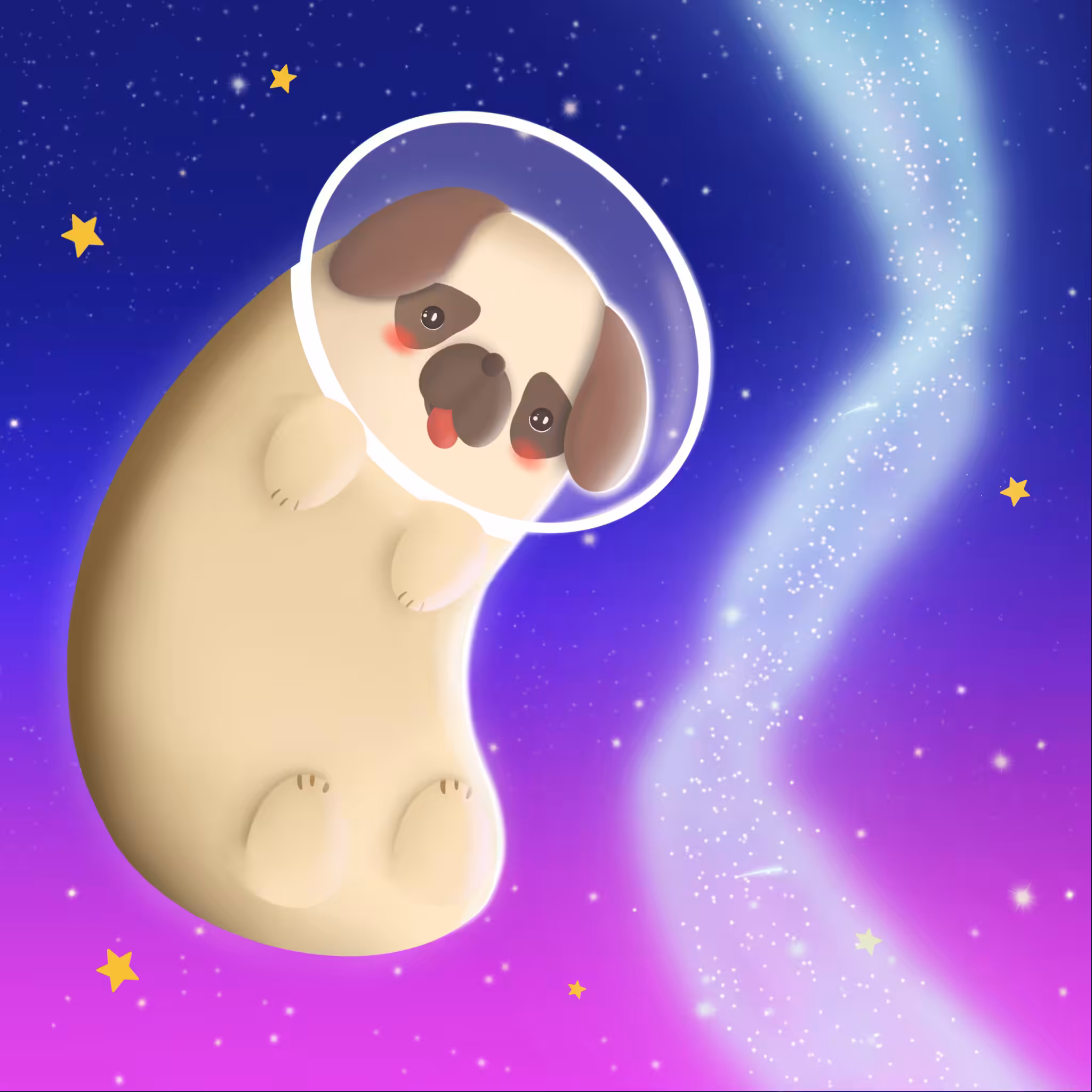 Bubble Universe #5 - Space Pug