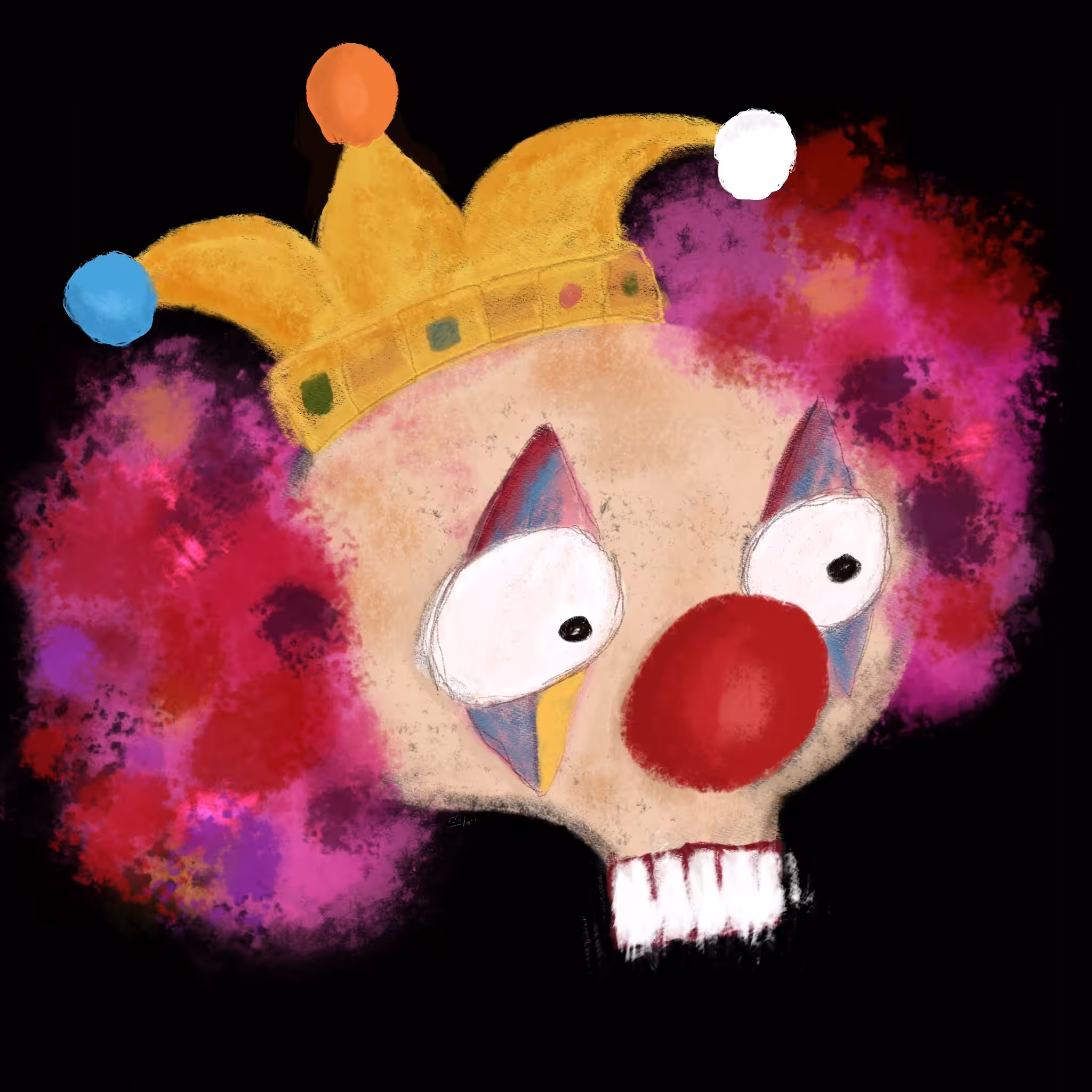 "Clown Queen" - World Skull ArtWork