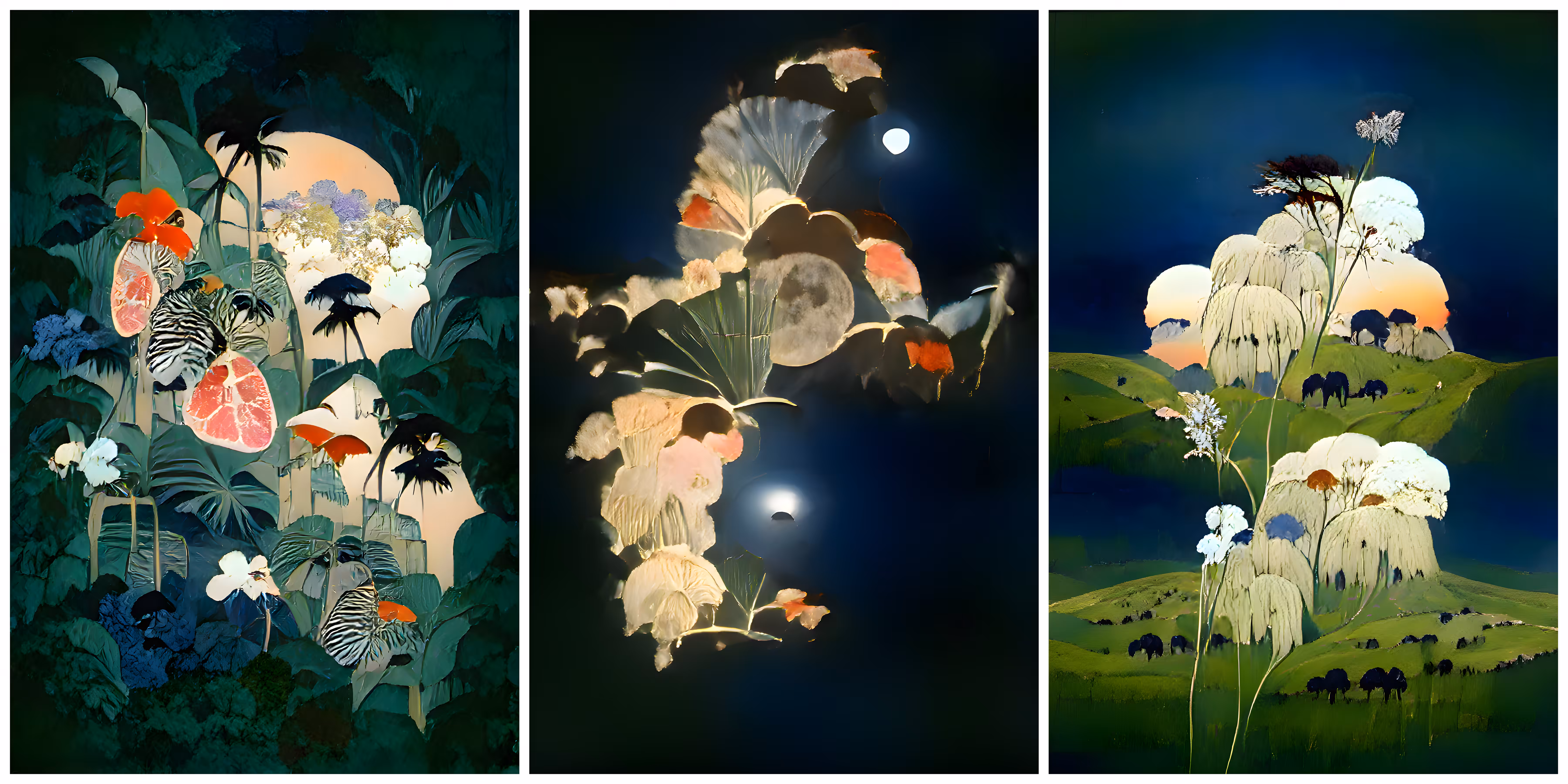 FLOWERS 4-6 Triptych