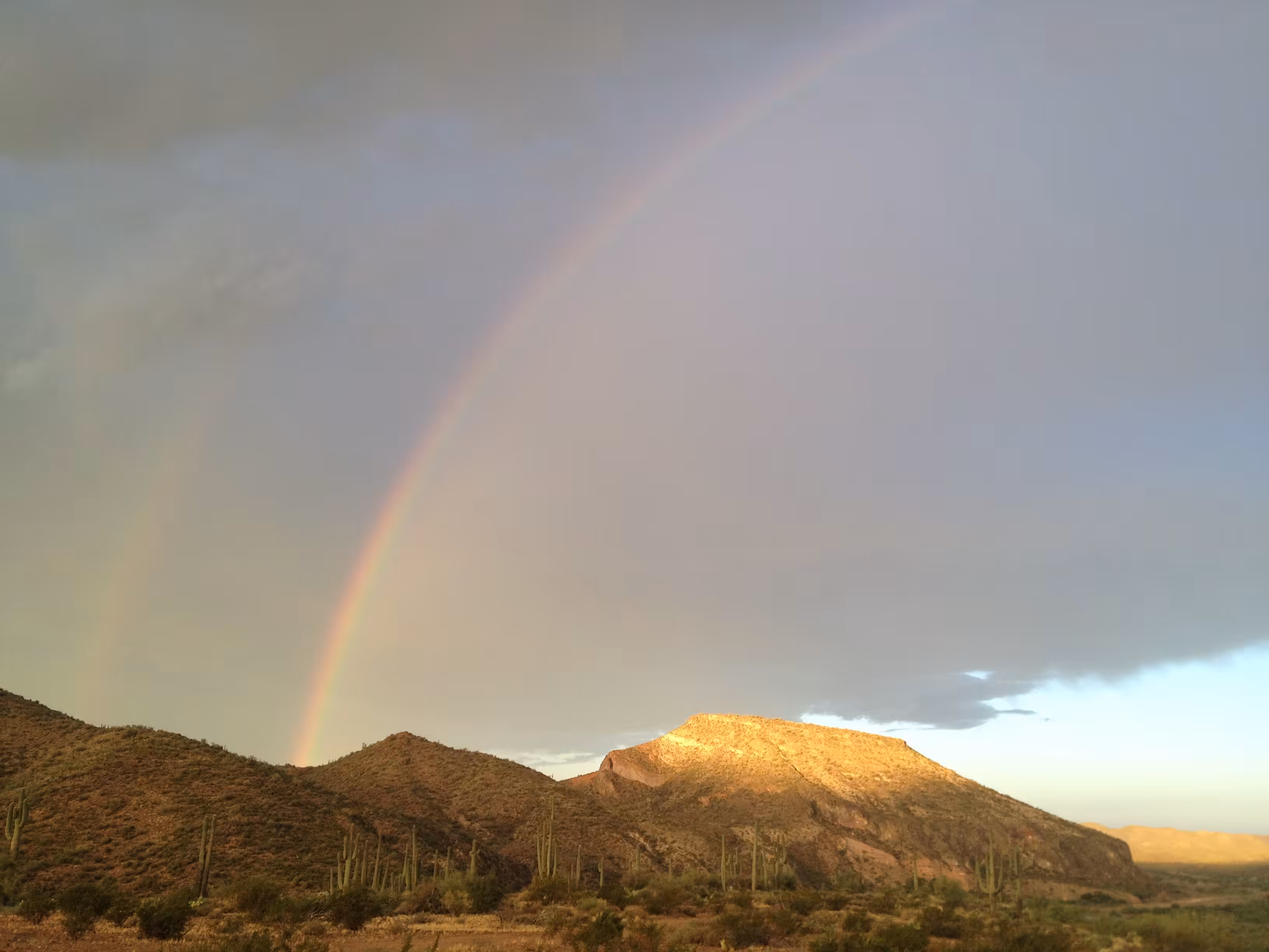 Double Rainbow over the TT Ranch:  New River Arizona