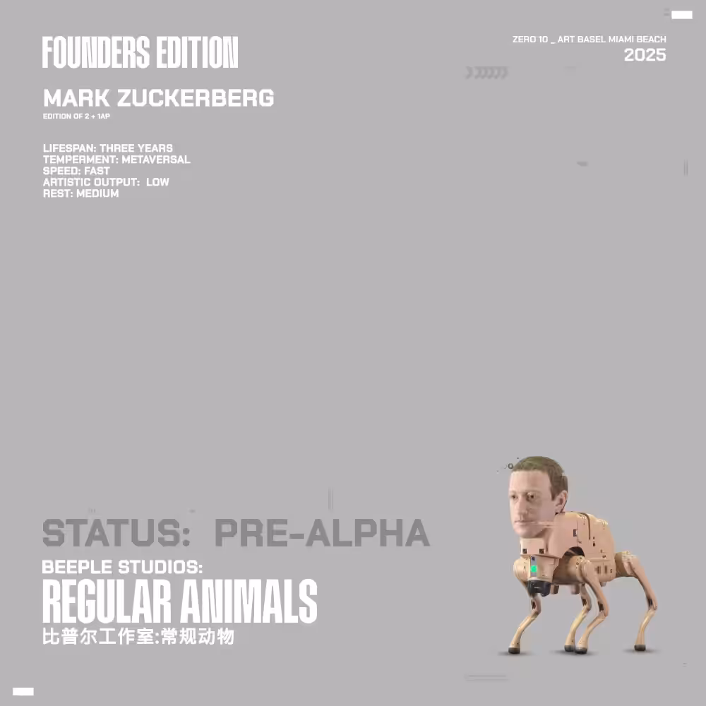 REGULAR ANIMAL _ ZUCK #1