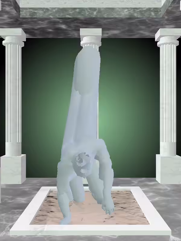 HeavenComputer: The Crawling Matte Pale Green Man #3469
