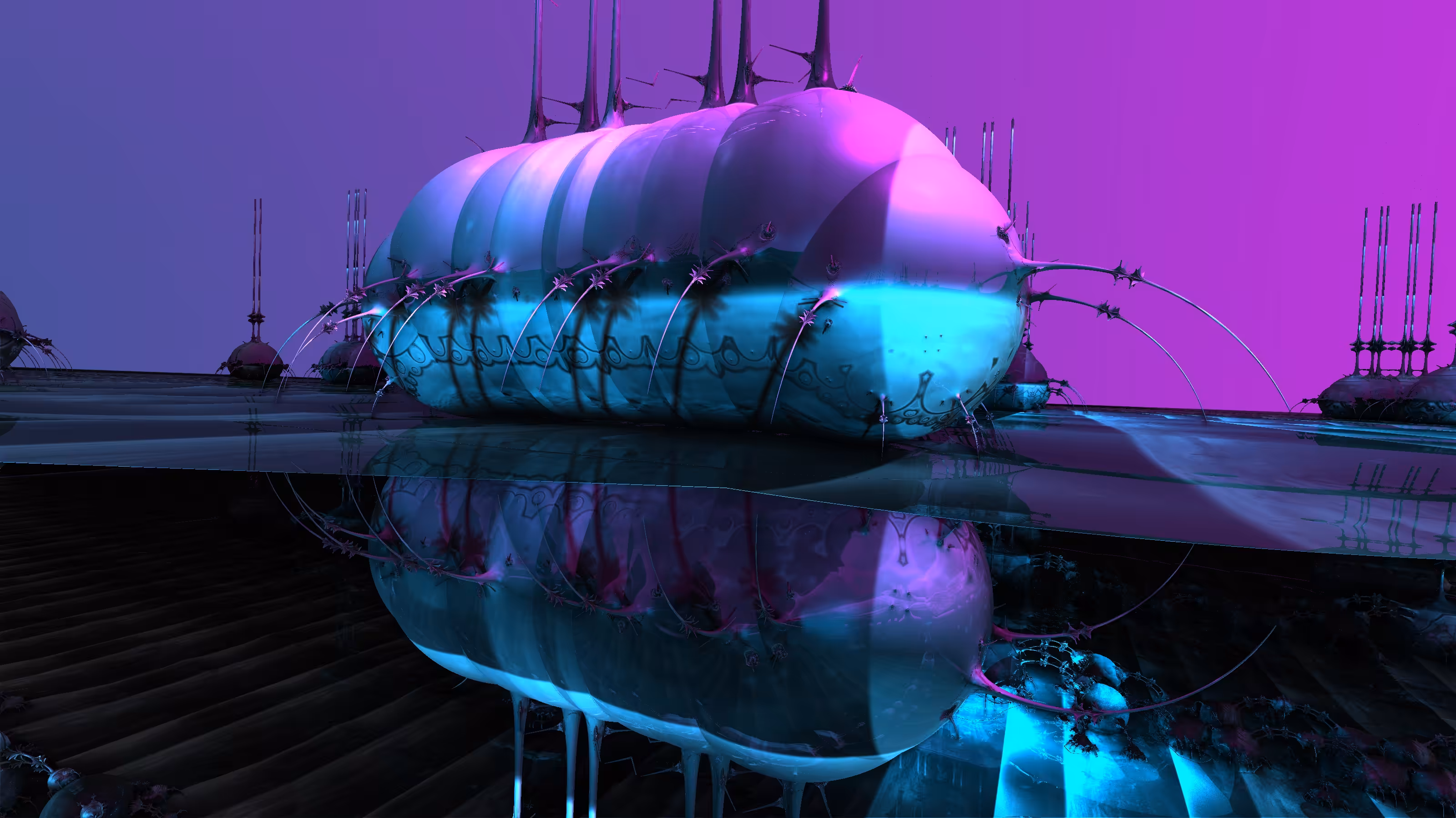 Strange alien factory.