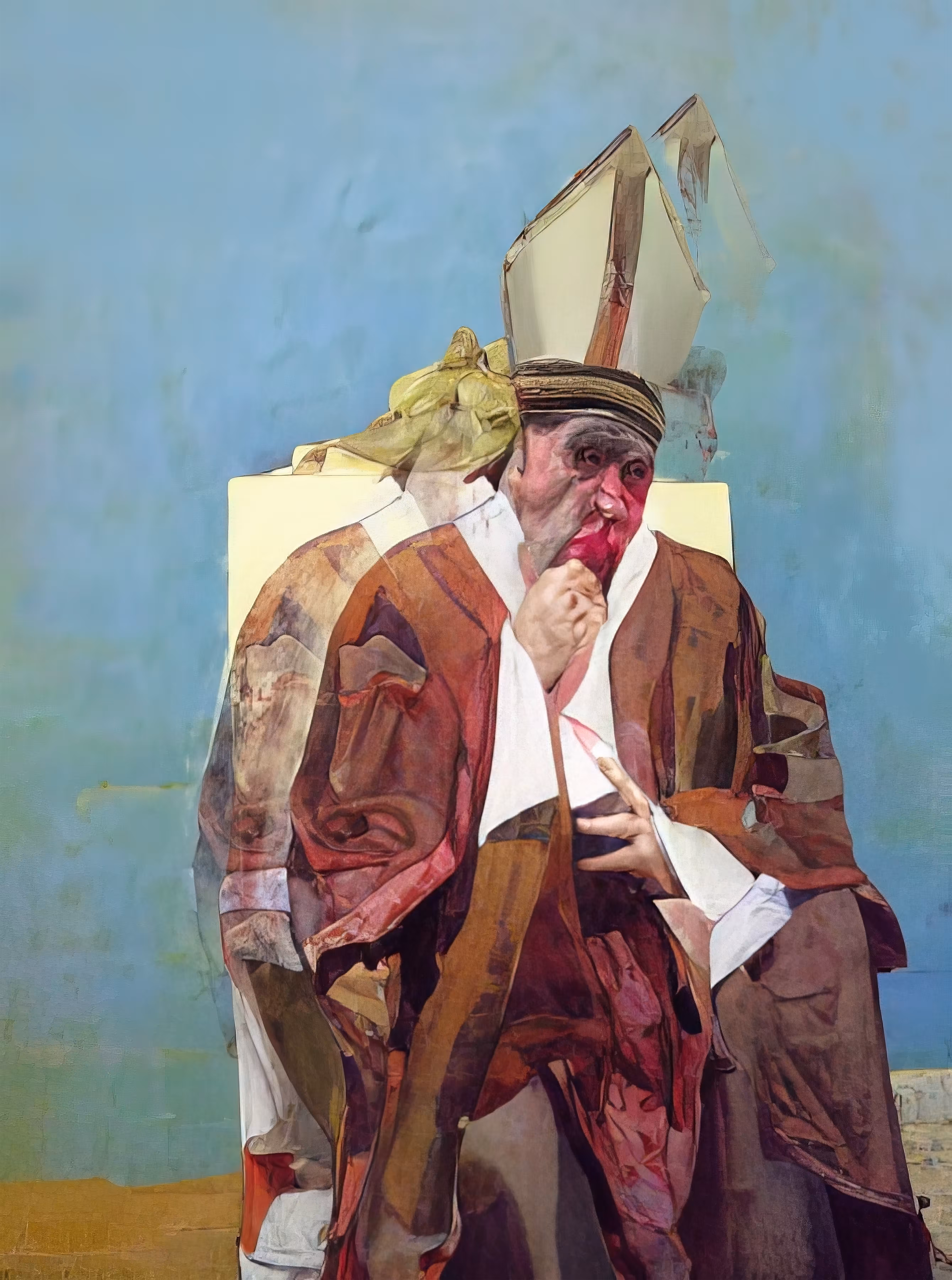 Study after Francis Bacon's Study after Velázquez's Portrait of Pope Innocent X 