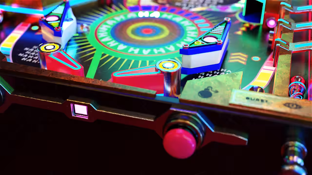 PINBALL OF HAHA IN MOTION (Close Up)