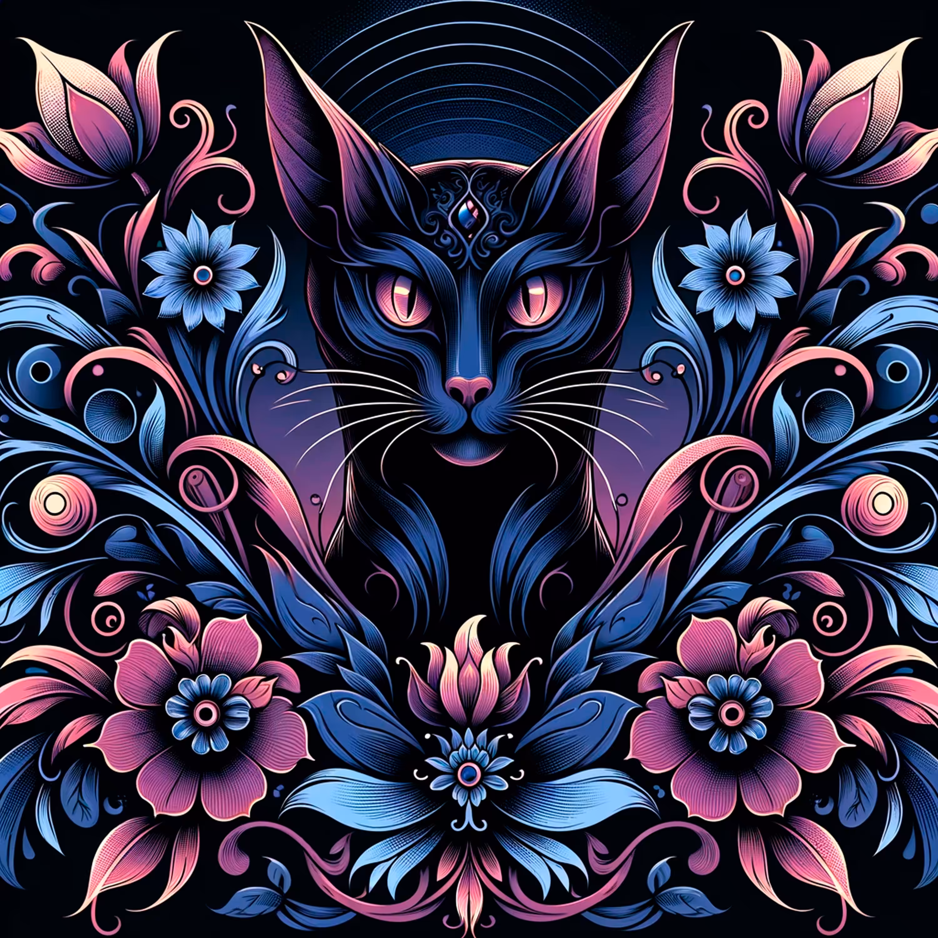 Art Nouveau #50 Demon Cat
