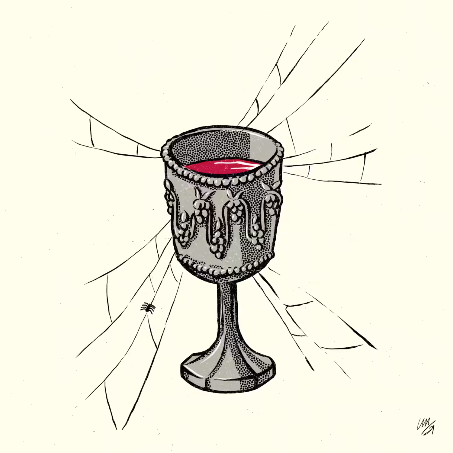 Spider and Wine Chalice