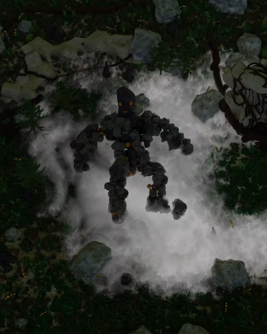 golem wakes up in the valley
