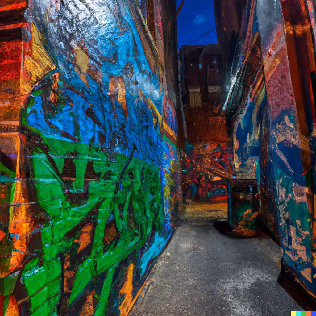 Vibrant Night Alley No.6