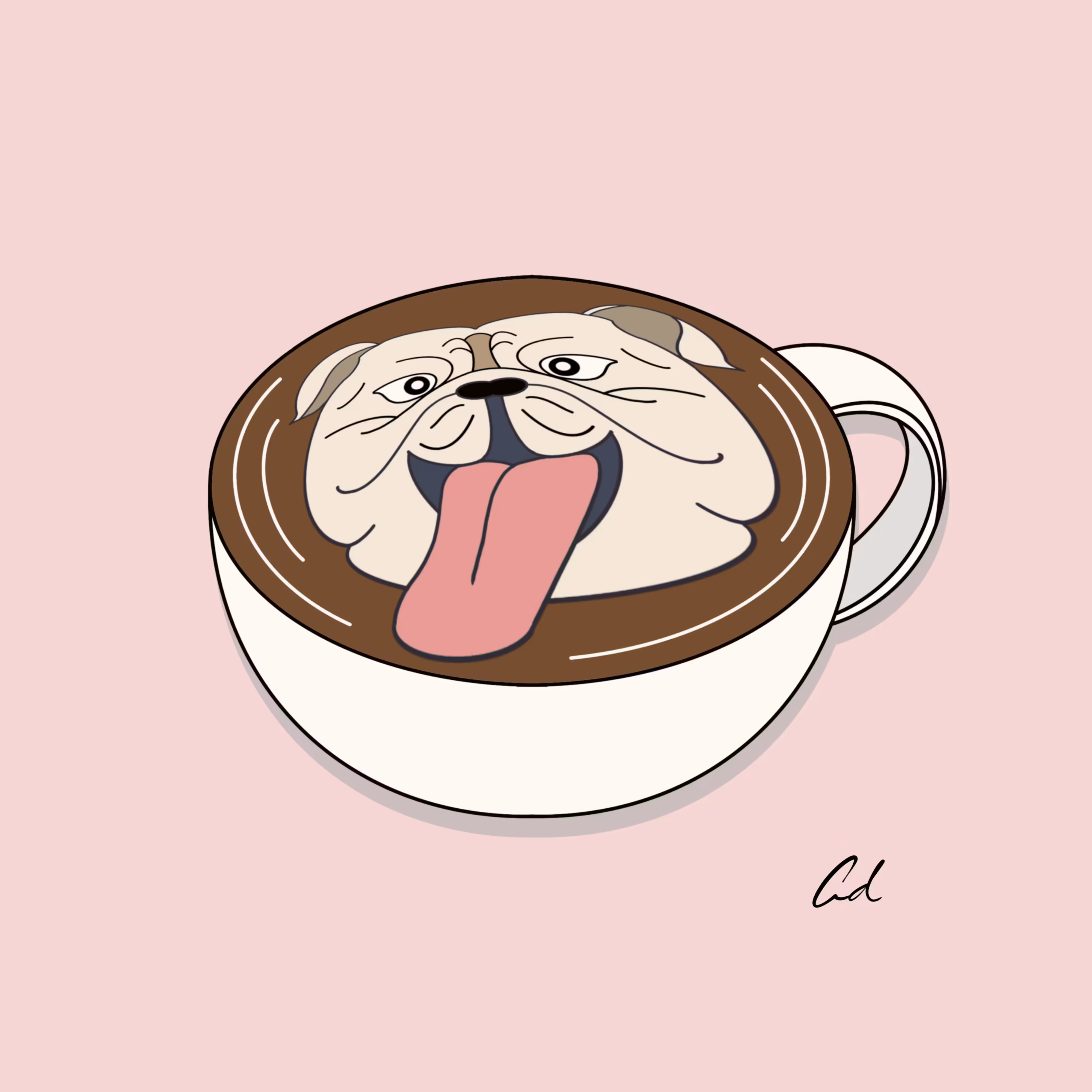 Latte art pup #4