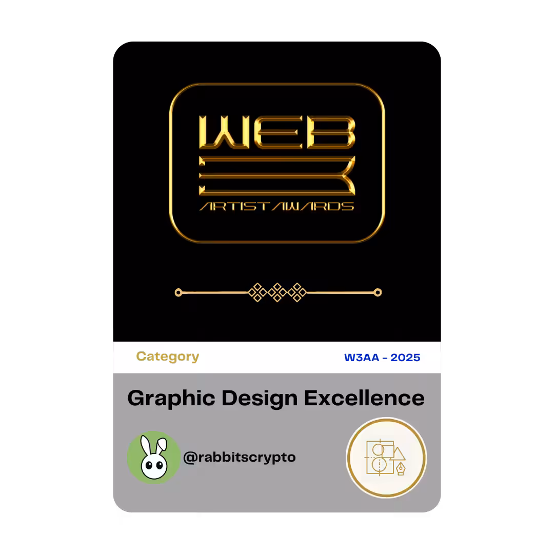 Award 23 - Graphic Design - @rabbitscrypto