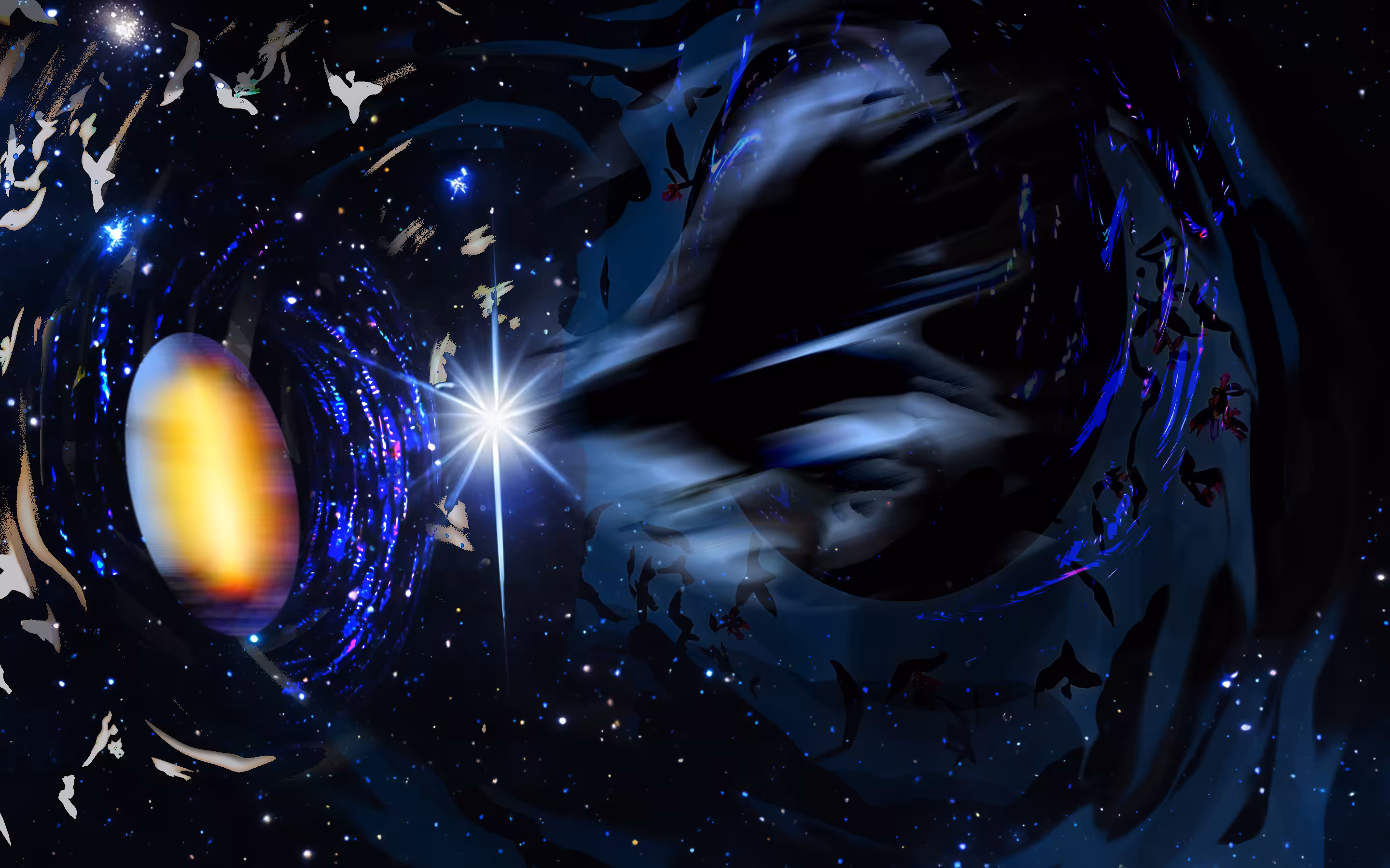 ECLIPSE/ AND SHADOW LOVES LIGHT.  A STELLAR KISS 