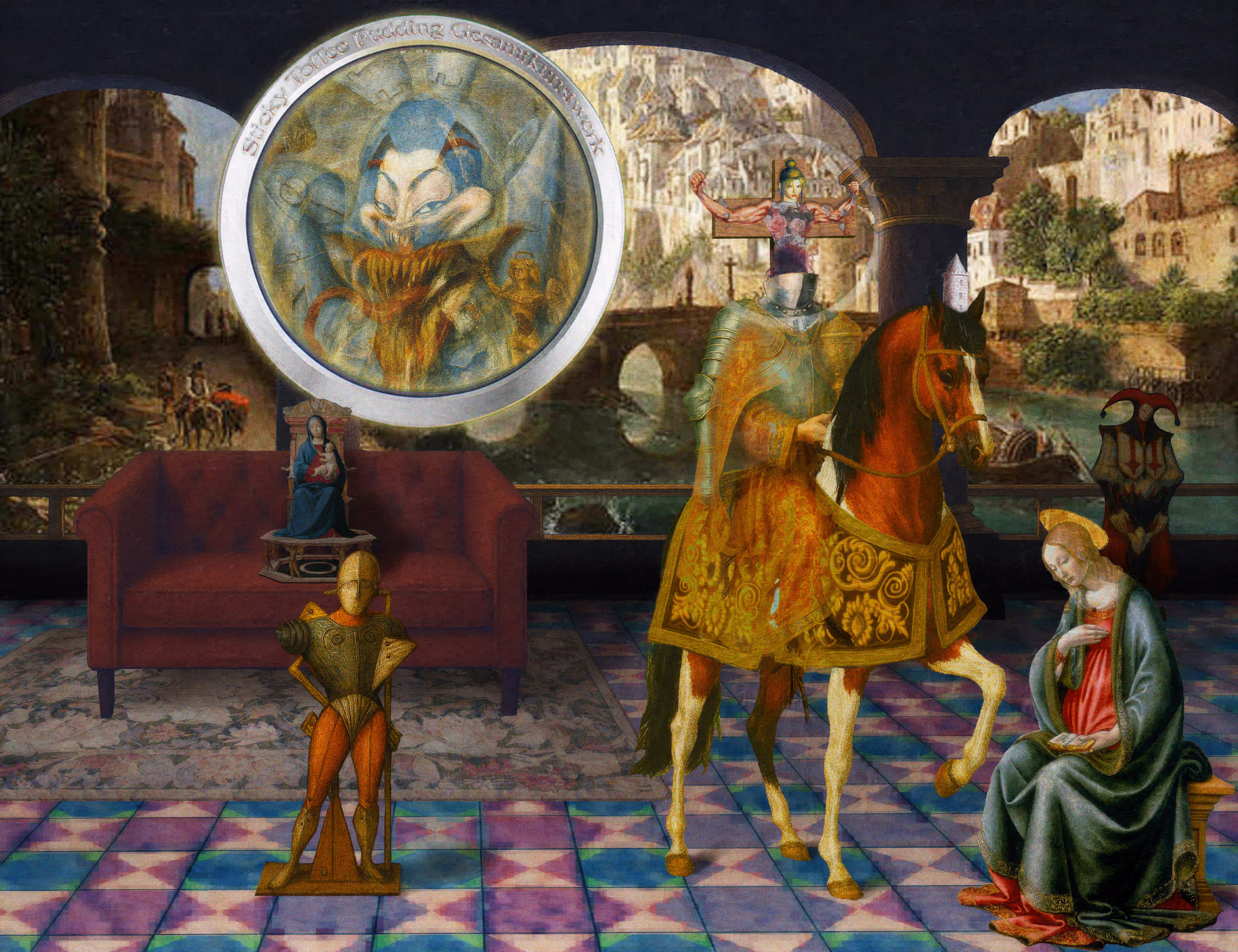 The Pilgrim's Living Room Crucifixion; Mona Lisa Hyper-Gamble by Parker Ito