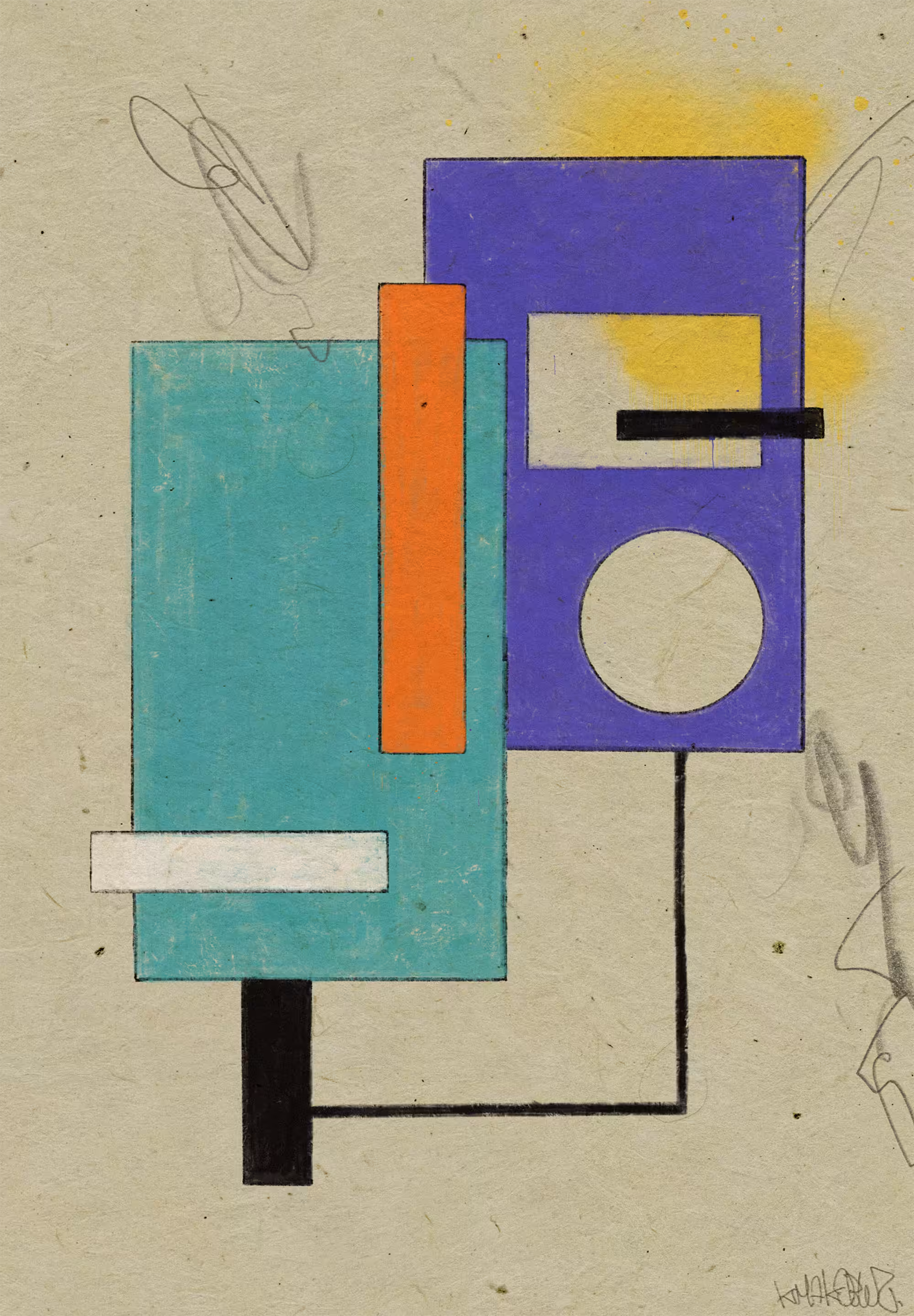 Color Painting (Non-Objective Composition)