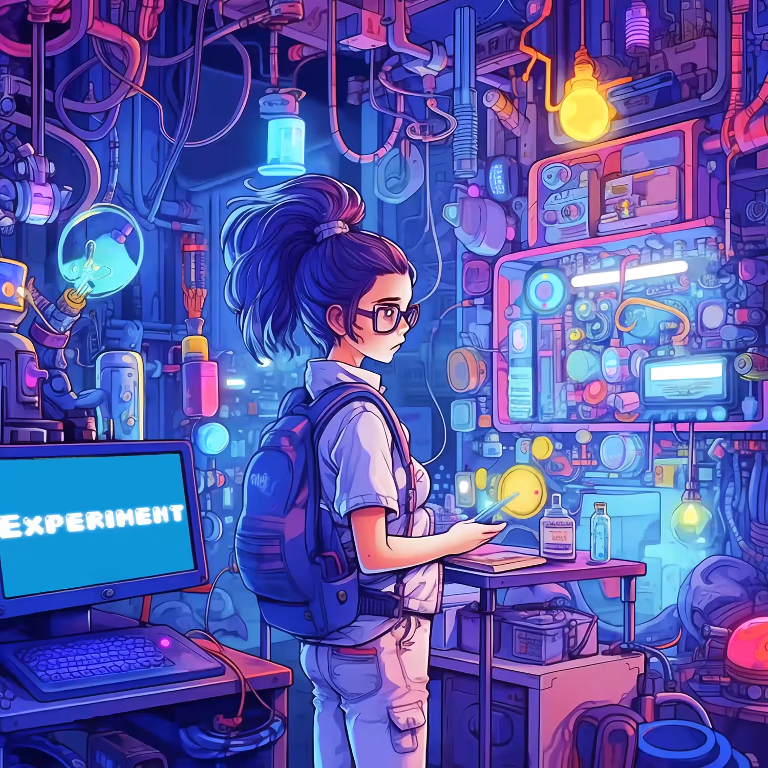 Girl In a Science Lab