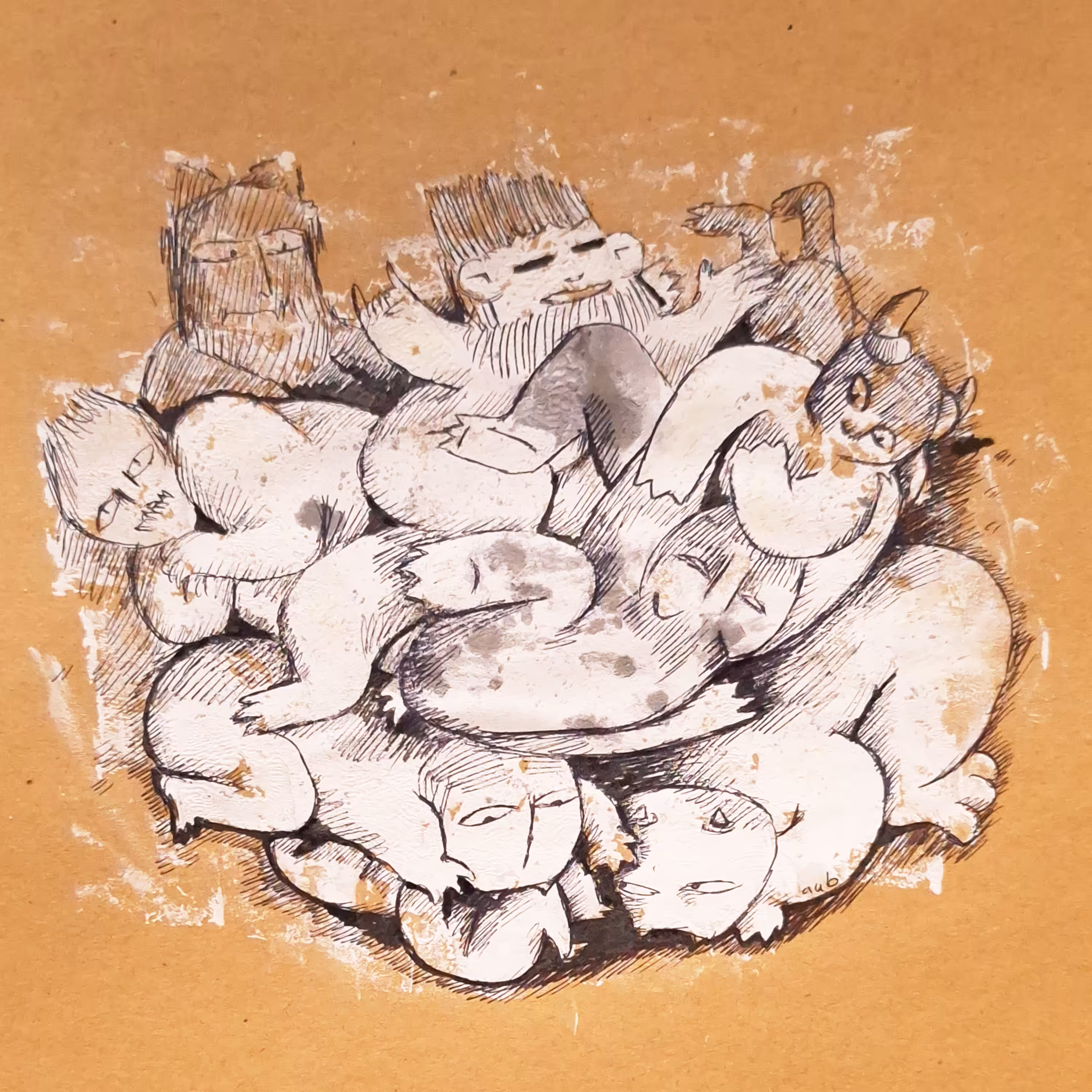 Writhing mass