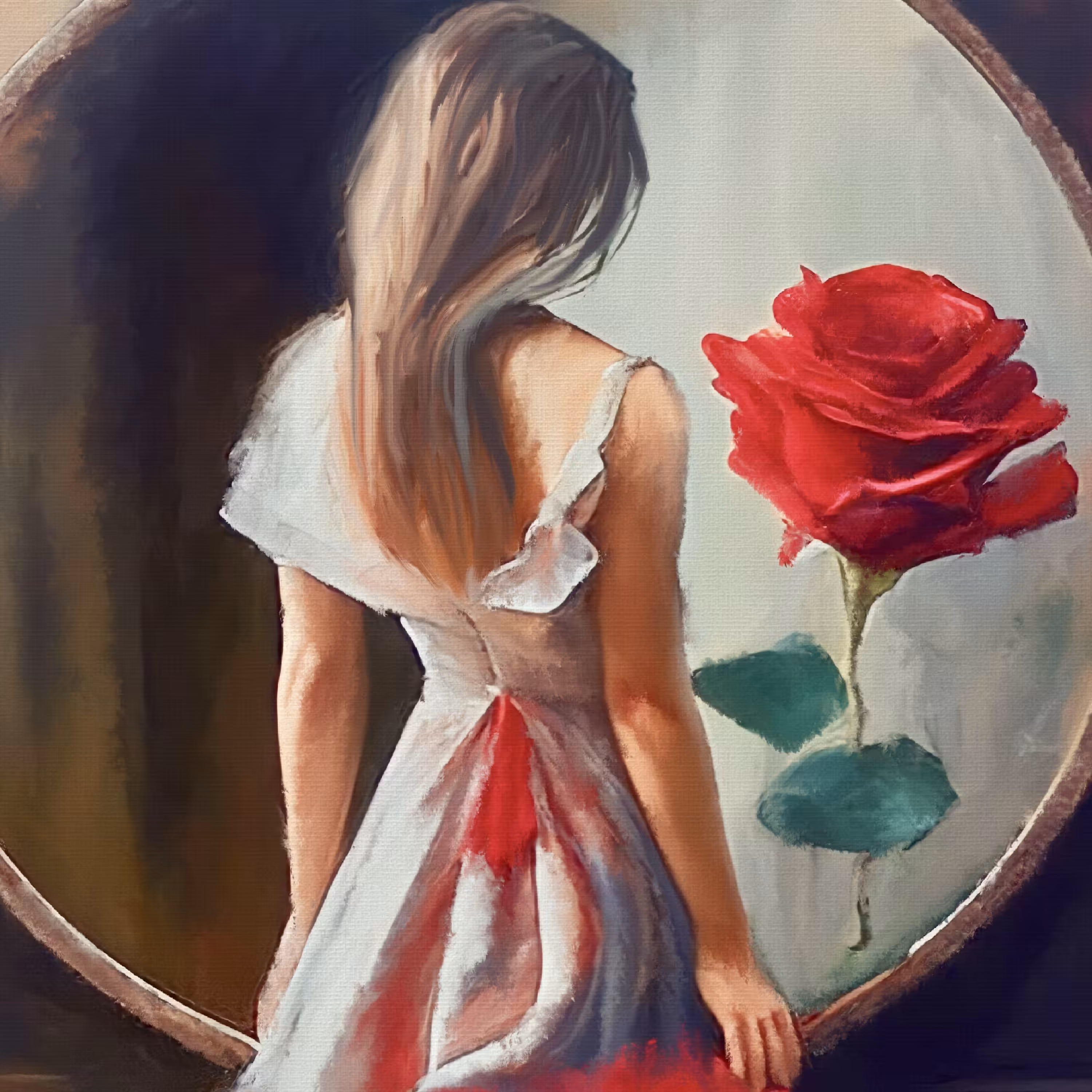  A flower in the mirror