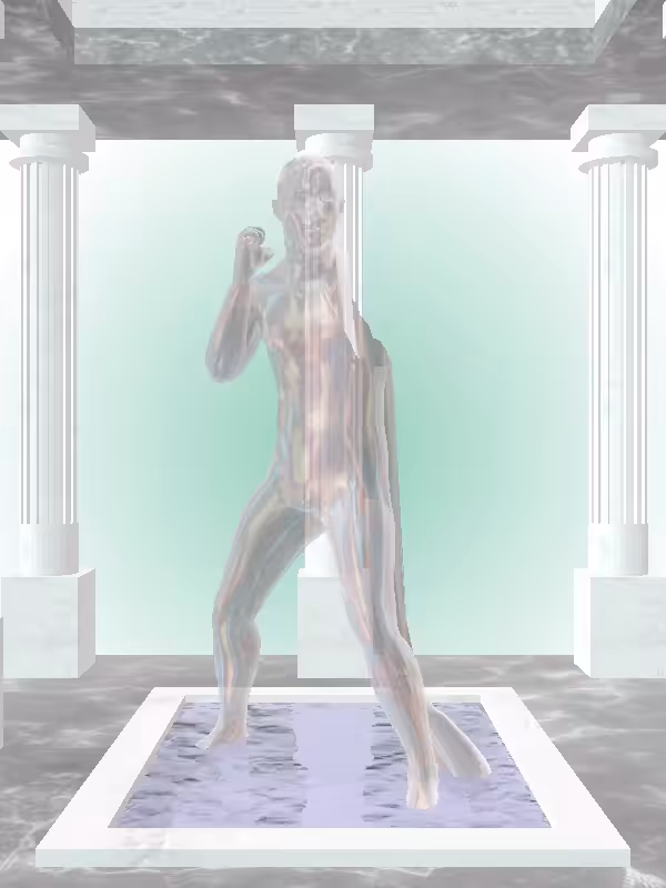 HeavenComputer: The Fading Punching Holographic Glow Man #7353