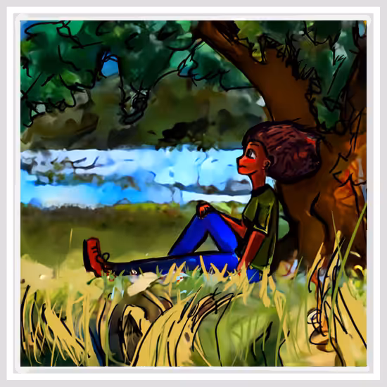 Countryside Winds White Frame