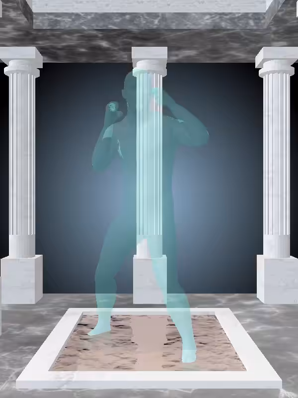 HeavenComputer: The Fading Punching Minty Green Man #6245