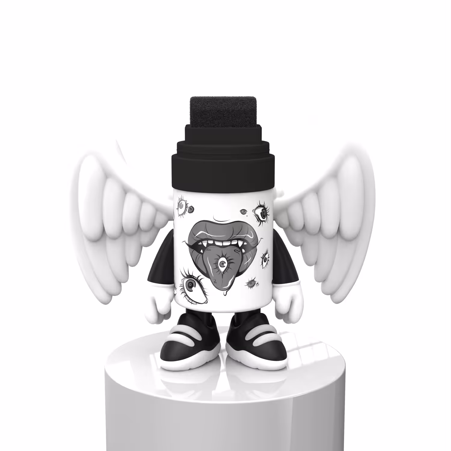 Miss Upacey Marker Mascot (B&W)
