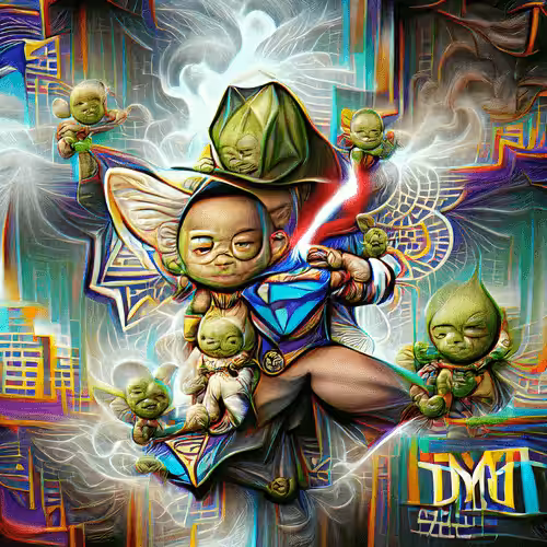 DMT YODA Promo Album: DMT Baby Yoda Superhero